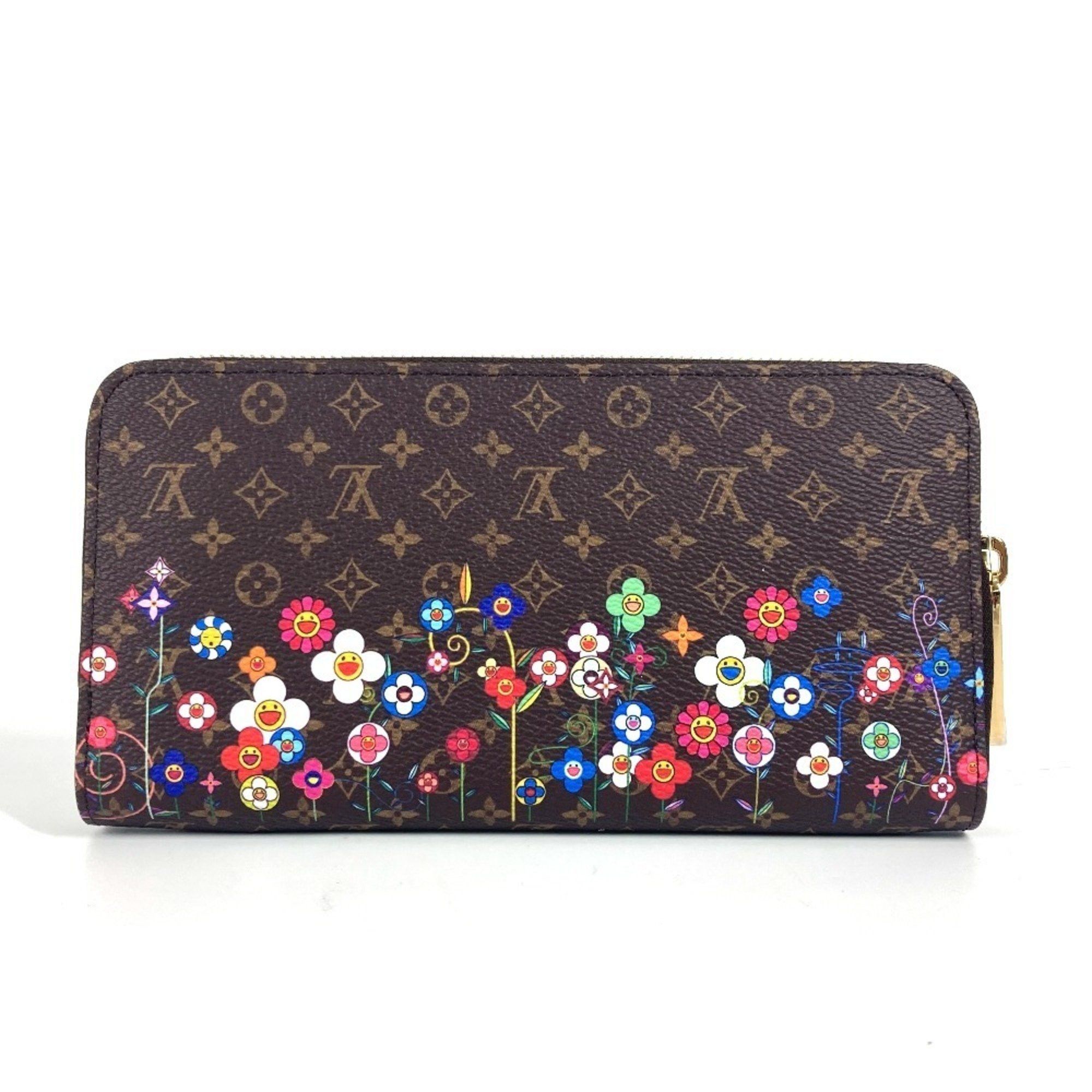 Louis Vuitton LOUIS VUITTON M14162 Japan Limited LV x TM Zippy Wallet Monogram Takashi Murakami Round Zipper Long Canvas Men's Women's Brown Like New Size ONE SIZE - 2 Thumbnail