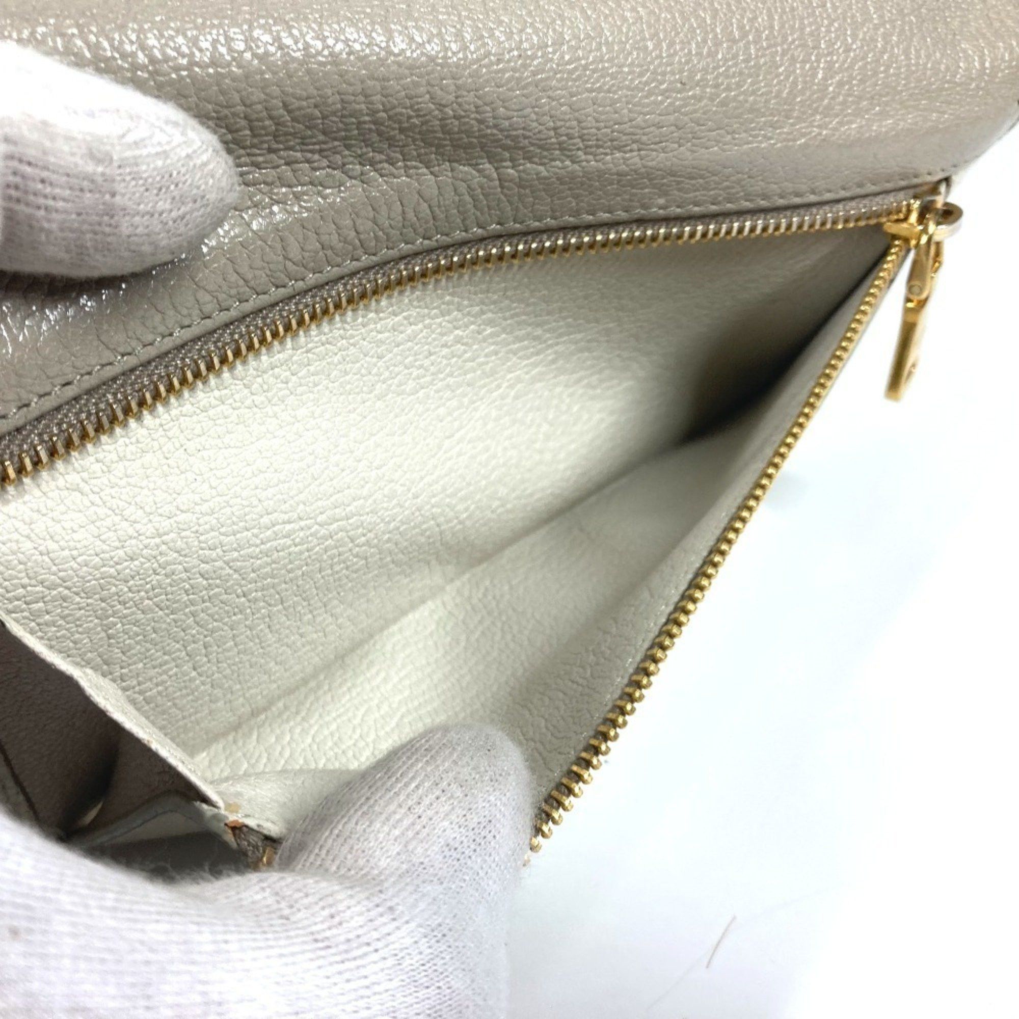 Miu Miu Miu Miu miu 5MH109 Pass case with business card holder and Madras long wallet Ribbon Long Leather Women's Gray Size ONE SIZE - 10 Thumbnail