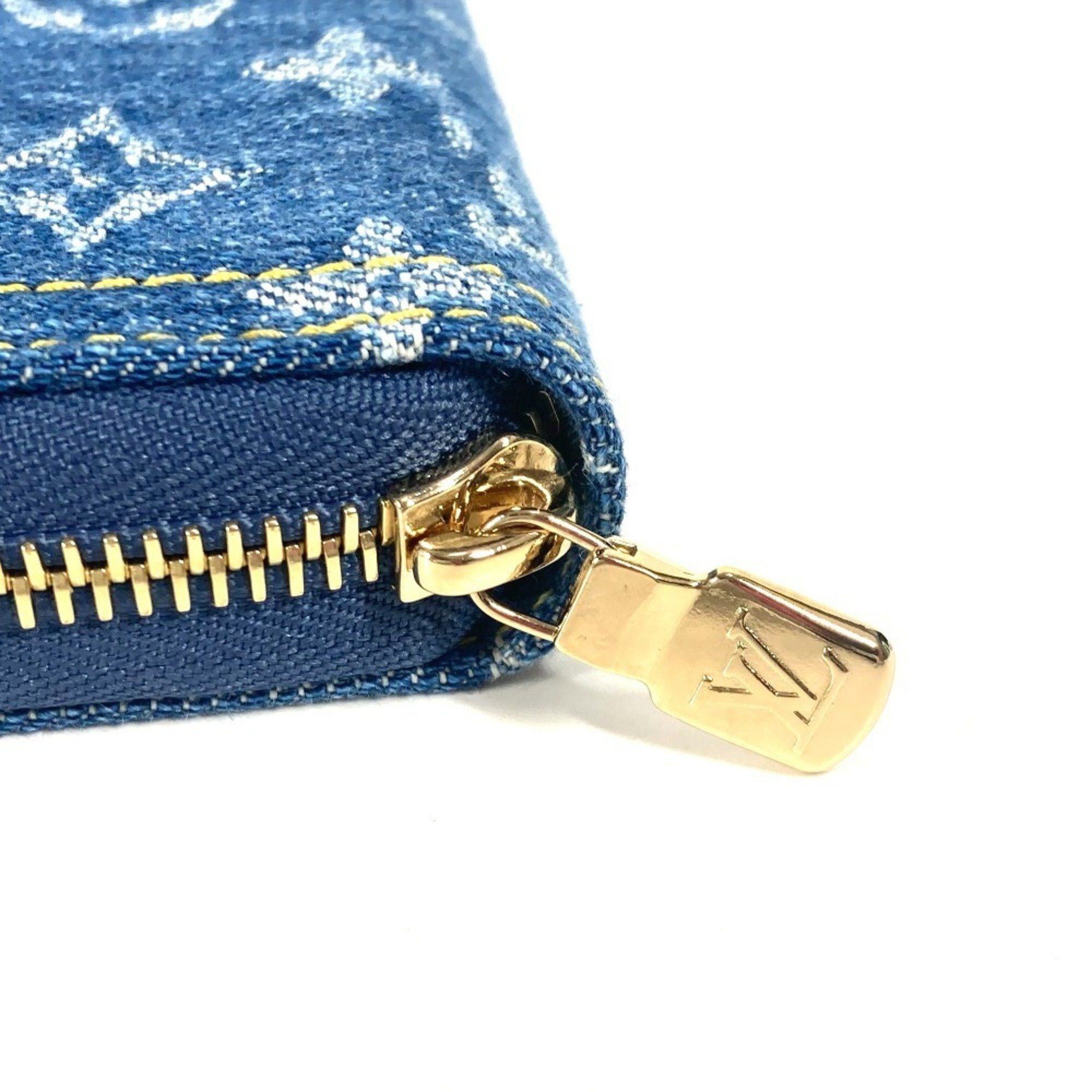 Louis Vuitton LOUIS VUITTON M23161 Takashi Murakami collaboration Monogram denim Cherry LV x TM Zippy Wallet Long wallet Round zipper Women's Blue Size ONE SIZE - 5 Thumbnail