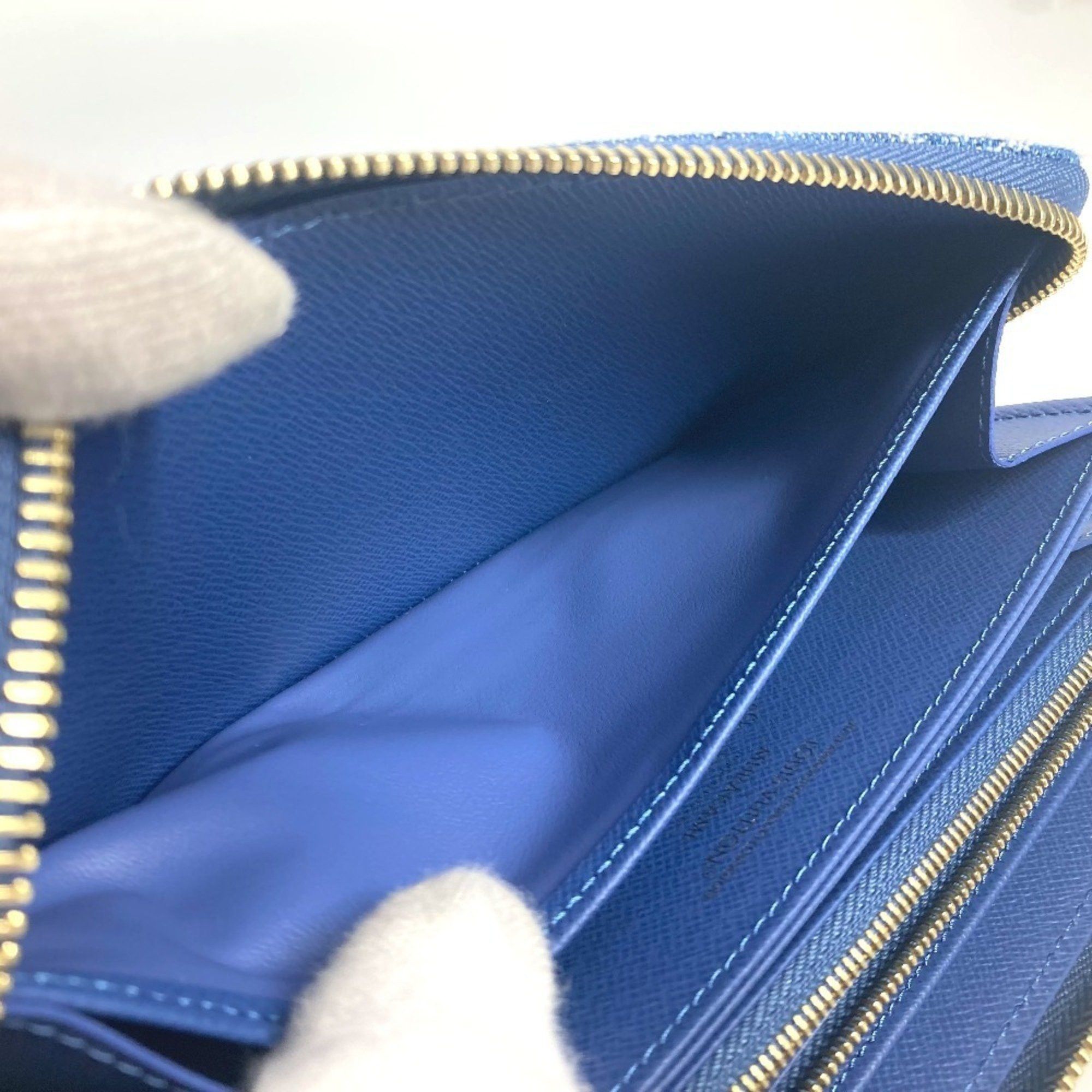 Louis Vuitton LOUIS VUITTON M23161 Takashi Murakami collaboration Monogram denim Cherry LV x TM Zippy Wallet Long wallet Round zipper Women's Blue Size ONE SIZE - 13 Thumbnail