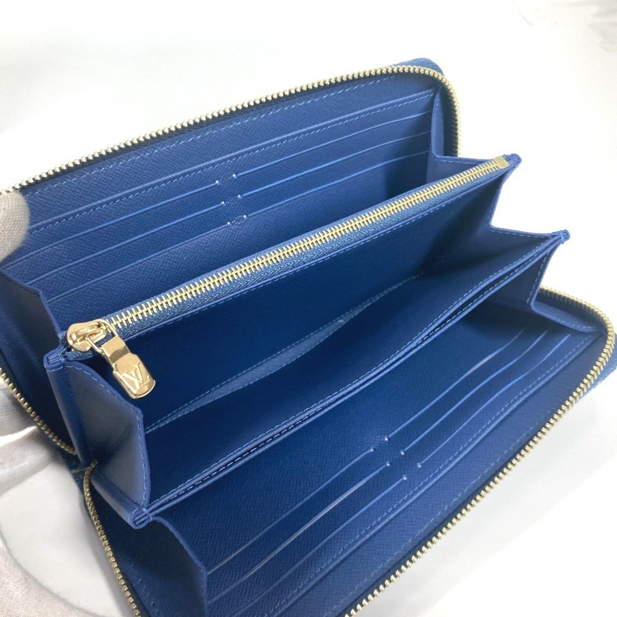 Louis Vuitton LOUIS VUITTON M23161 Takashi Murakami collaboration Monogram denim Cherry LV x TM Zippy Wallet Long wallet Round zipper Women's Blue Size ONE SIZE - 7 Thumbnail