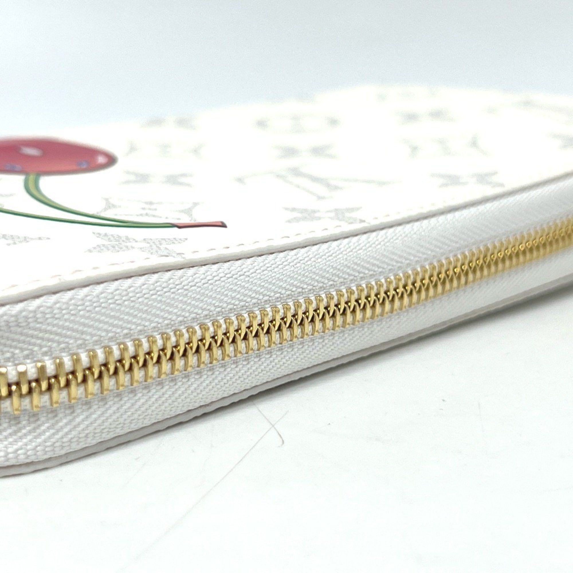 Louis Vuitton LOUIS VUITTON M14240 Takashi Murakami collaboration Monogram LV x TM Zippy Wallet Cherry Long Canvas Women's White Size ONE SIZE - 13 Thumbnail