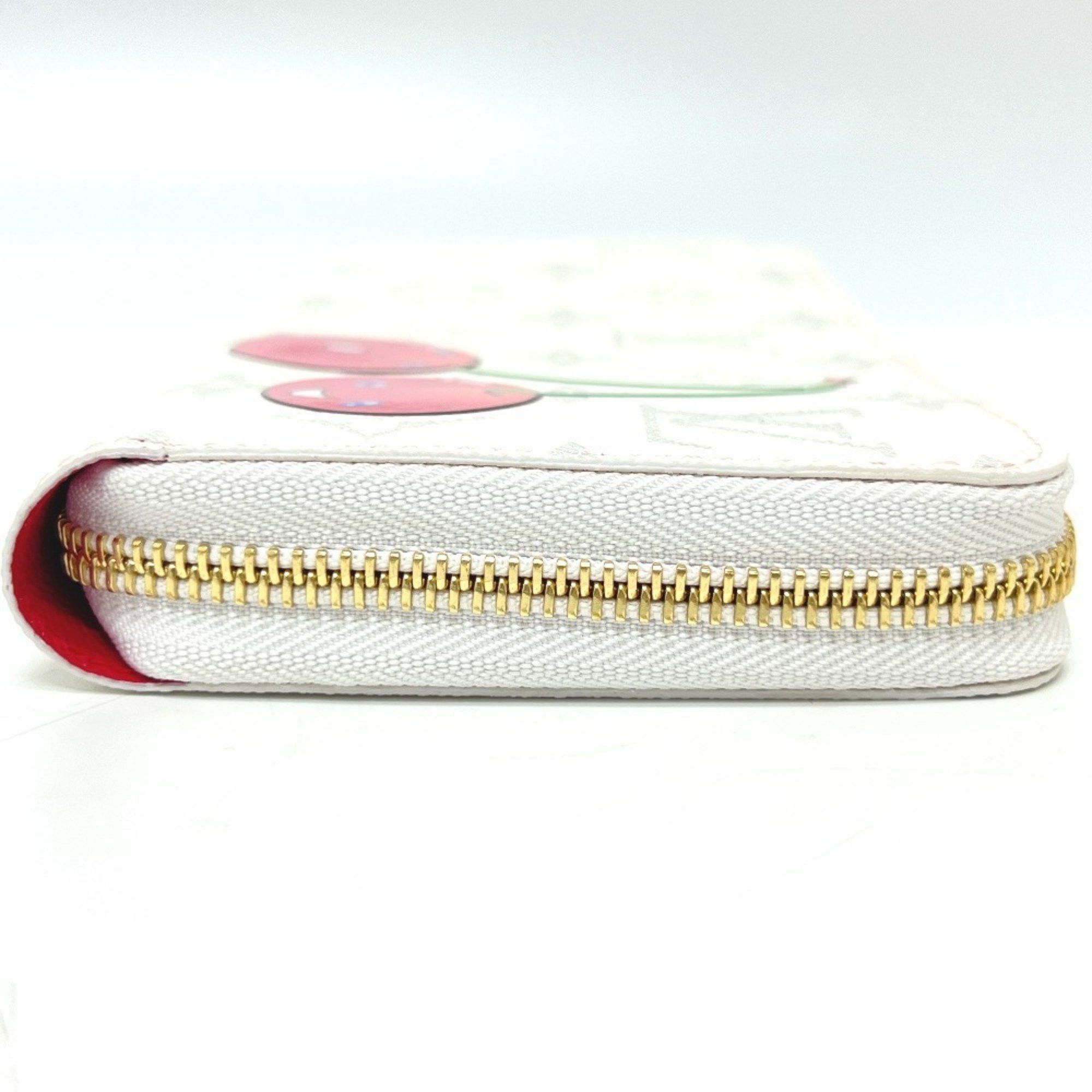Louis Vuitton LOUIS VUITTON M14240 Takashi Murakami collaboration Monogram LV x TM Zippy Wallet Cherry Long Canvas Women's White Size ONE SIZE - 3 Thumbnail