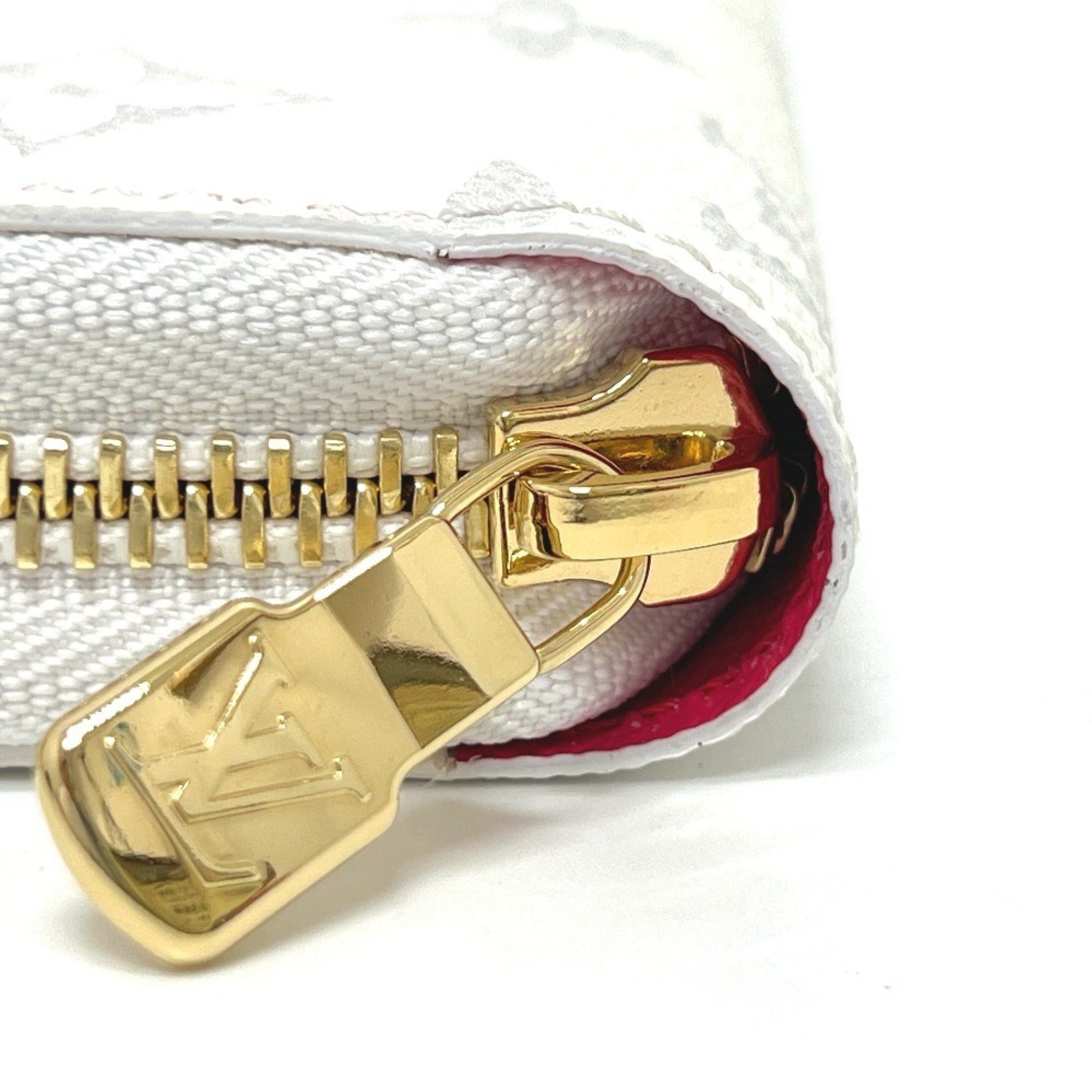 Louis Vuitton LOUIS VUITTON M14240 Takashi Murakami collaboration Monogram LV x TM Zippy Wallet Cherry Long Canvas Women's White Size ONE SIZE - 5 Thumbnail
