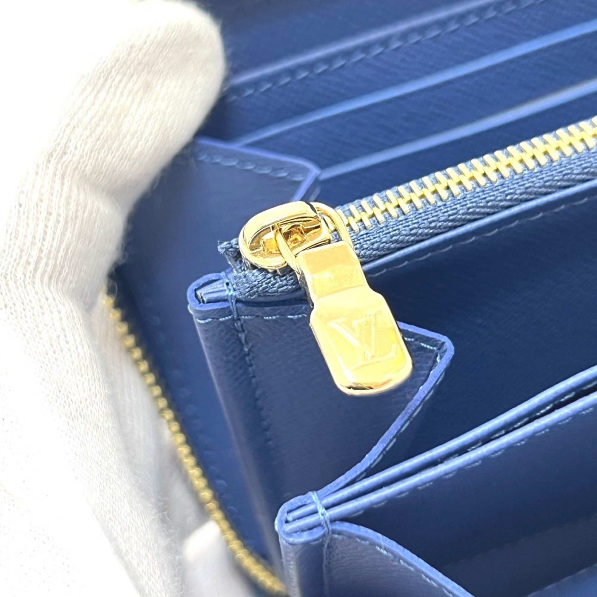 Louis Vuitton LOUIS VUITTON M23161 Takashi Murakami collaboration Monogram denim LV x TM Zippy wallet Wallet Long Women's Blue Size ONE SIZE - 11 Thumbnail