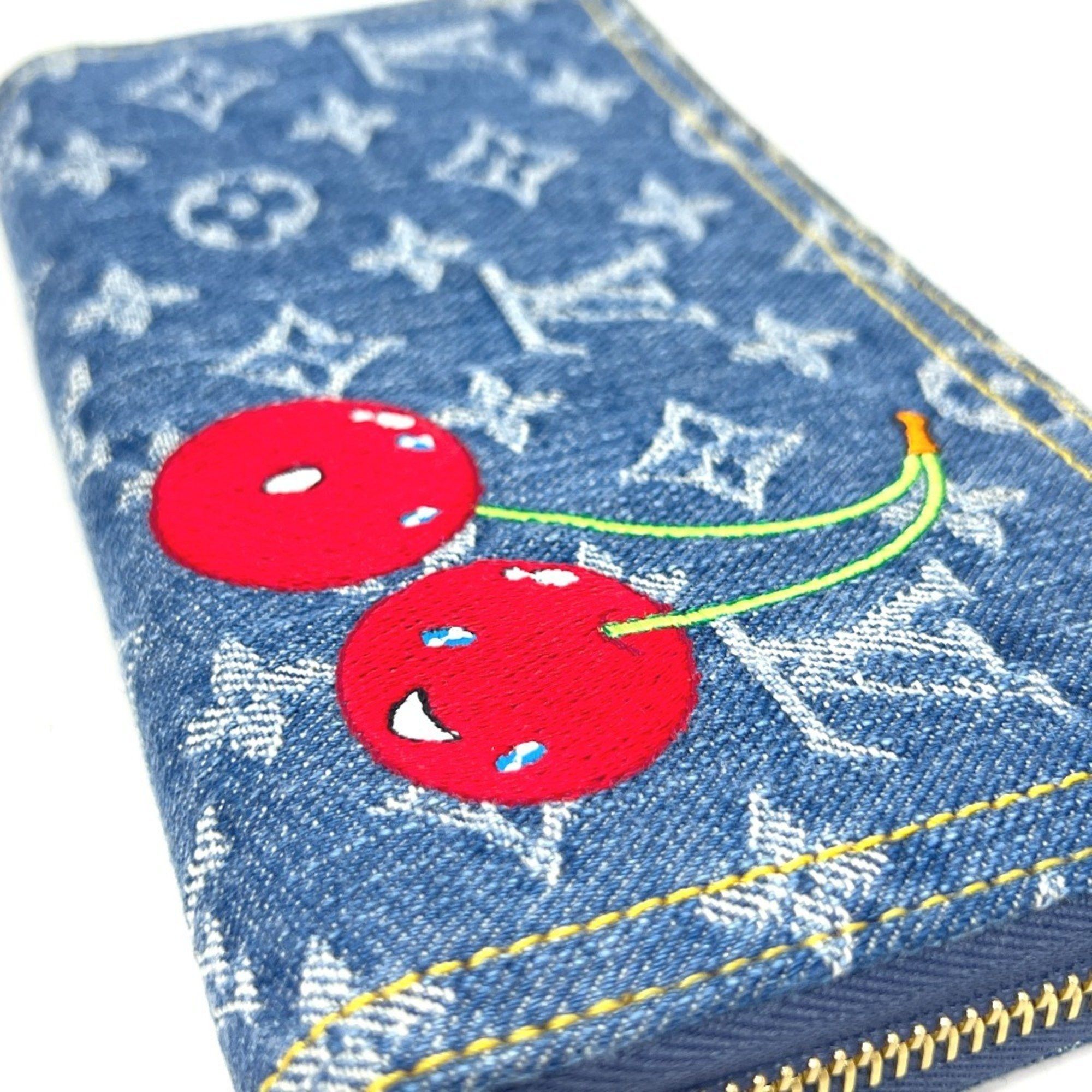 Louis Vuitton LOUIS VUITTON M23161 Takashi Murakami collaboration Monogram denim LV x TM Zippy wallet Wallet Long Women's Blue Size ONE SIZE - 7 Thumbnail