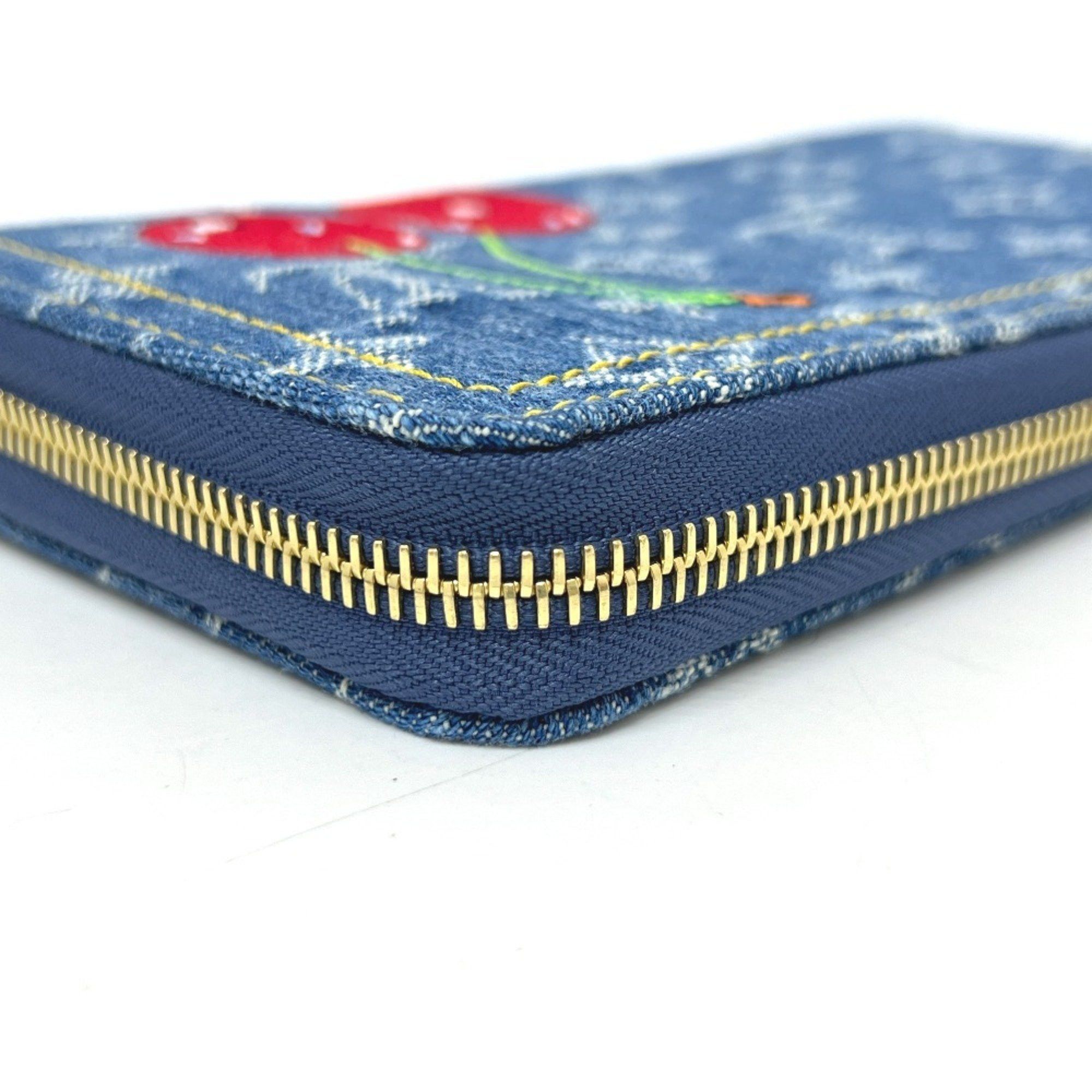 Louis Vuitton LOUIS VUITTON M23161 Takashi Murakami collaboration Monogram denim LV x TM Zippy wallet Wallet Long Women's Blue Size ONE SIZE - 5 Thumbnail