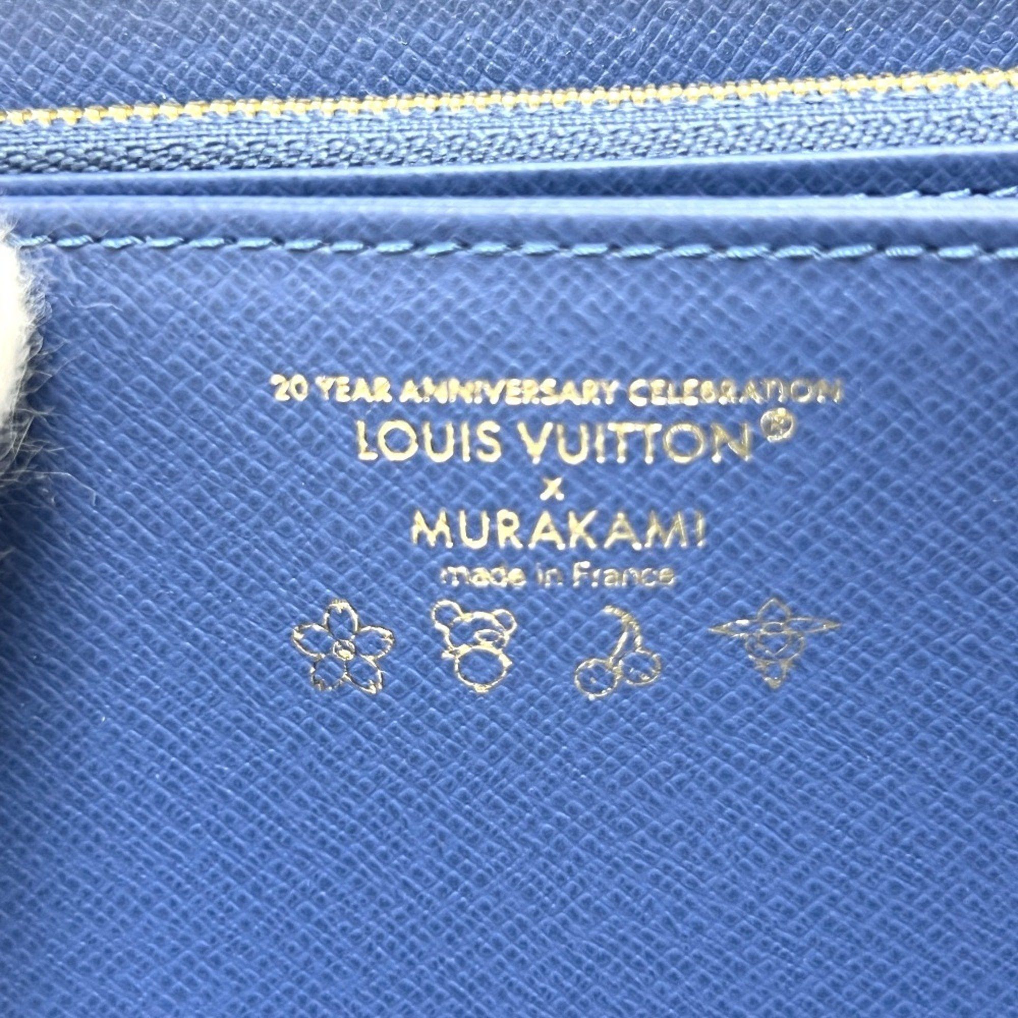 Louis Vuitton LOUIS VUITTON M23161 Takashi Murakami collaboration Monogram denim LV x TM Zippy wallet Wallet Long Women's Blue Size ONE SIZE - 10 Thumbnail