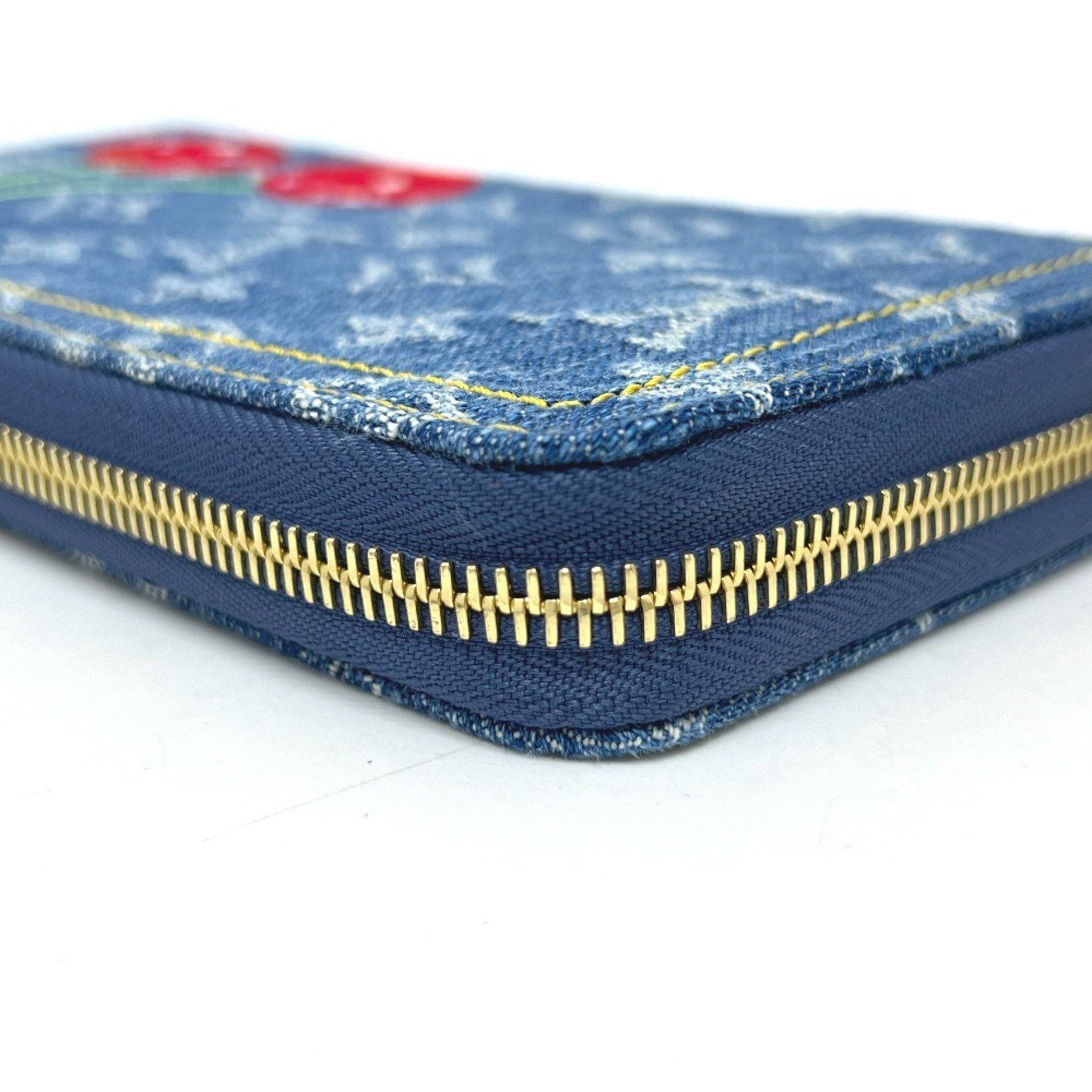 Louis Vuitton LOUIS VUITTON M23161 Takashi Murakami collaboration Monogram denim LV x TM Zippy wallet Wallet Long Women's Blue Size ONE SIZE - 6 Thumbnail