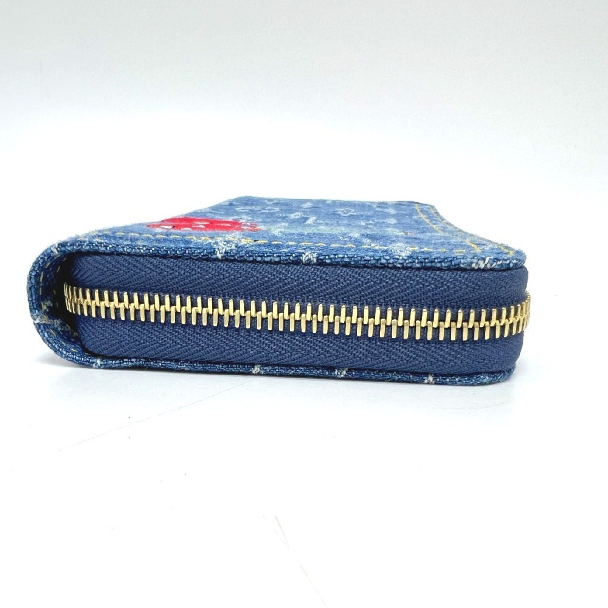 Louis Vuitton LOUIS VUITTON M23161 Takashi Murakami collaboration Monogram denim LV x TM Zippy wallet Wallet Long Women's Blue Size ONE SIZE - 4 Thumbnail