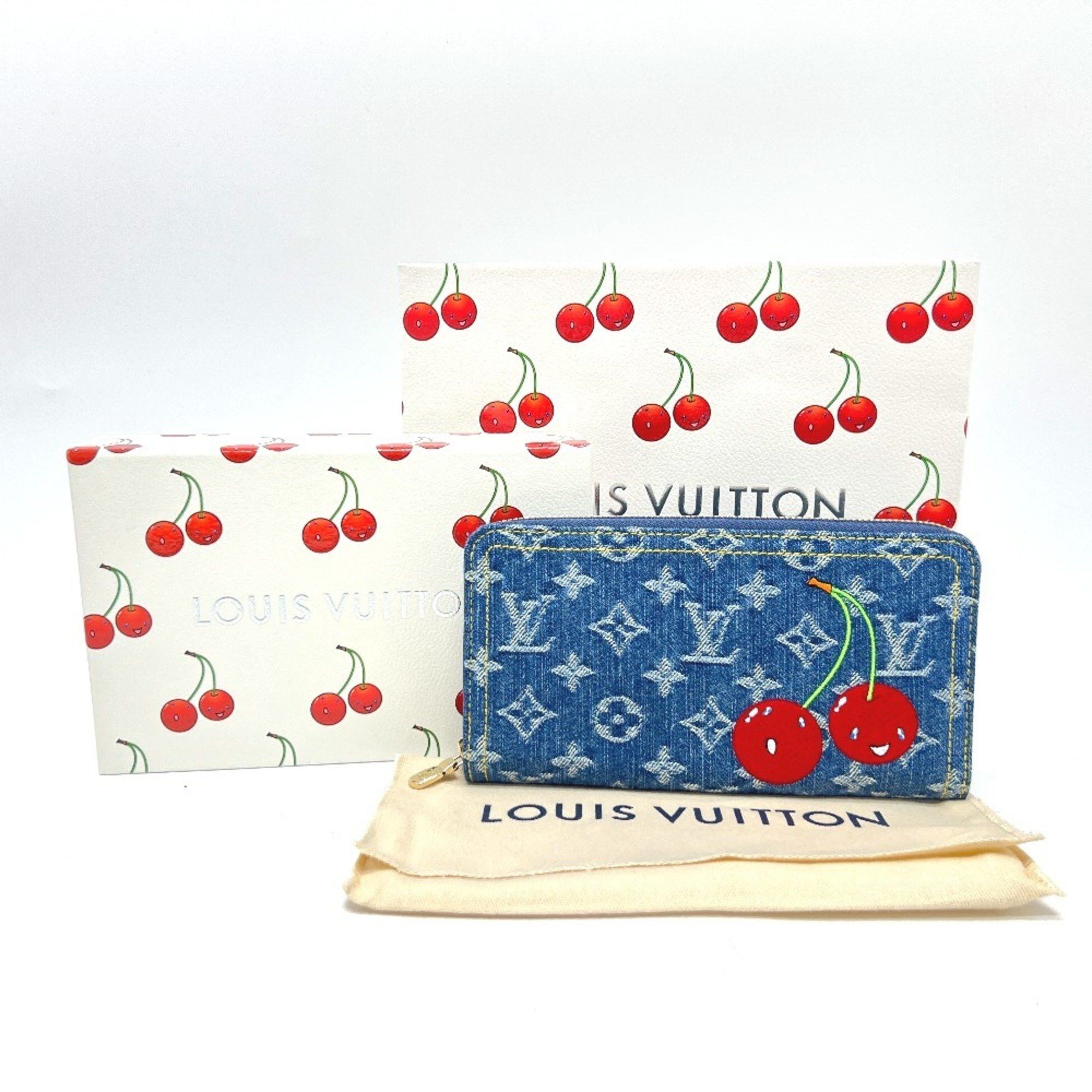 Louis Vuitton LOUIS VUITTON M23161 Takashi Murakami collaboration Monogram denim LV x TM Zippy wallet Wallet Long Women's Blue Size ONE SIZE - 13 Thumbnail