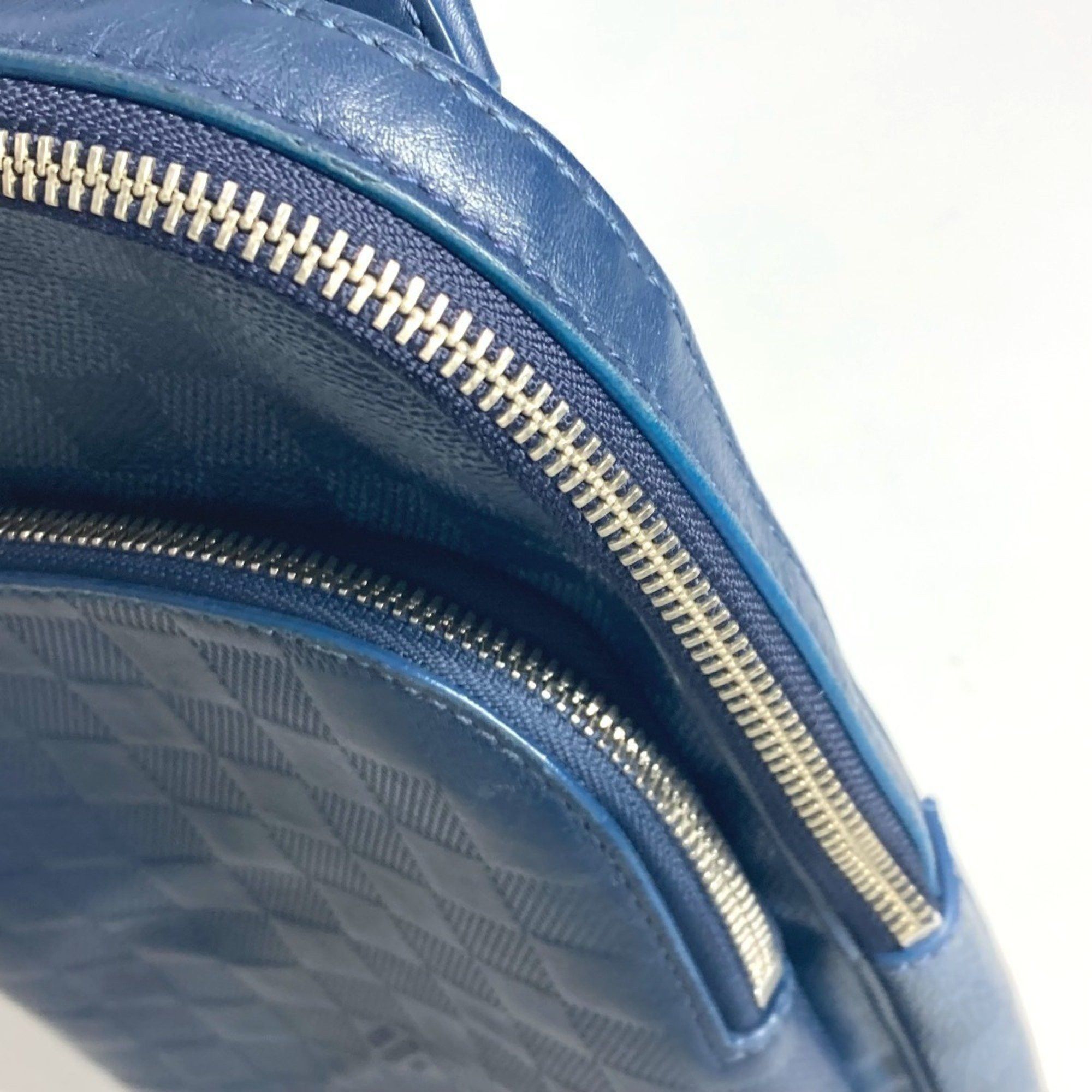 LOUIS VUITTON N40439 Damier Squared Avenue Sling Bag, Belt Shoulder Cross Body Graphite Canvas, Infini Leather, Men's, Women's, Navy
