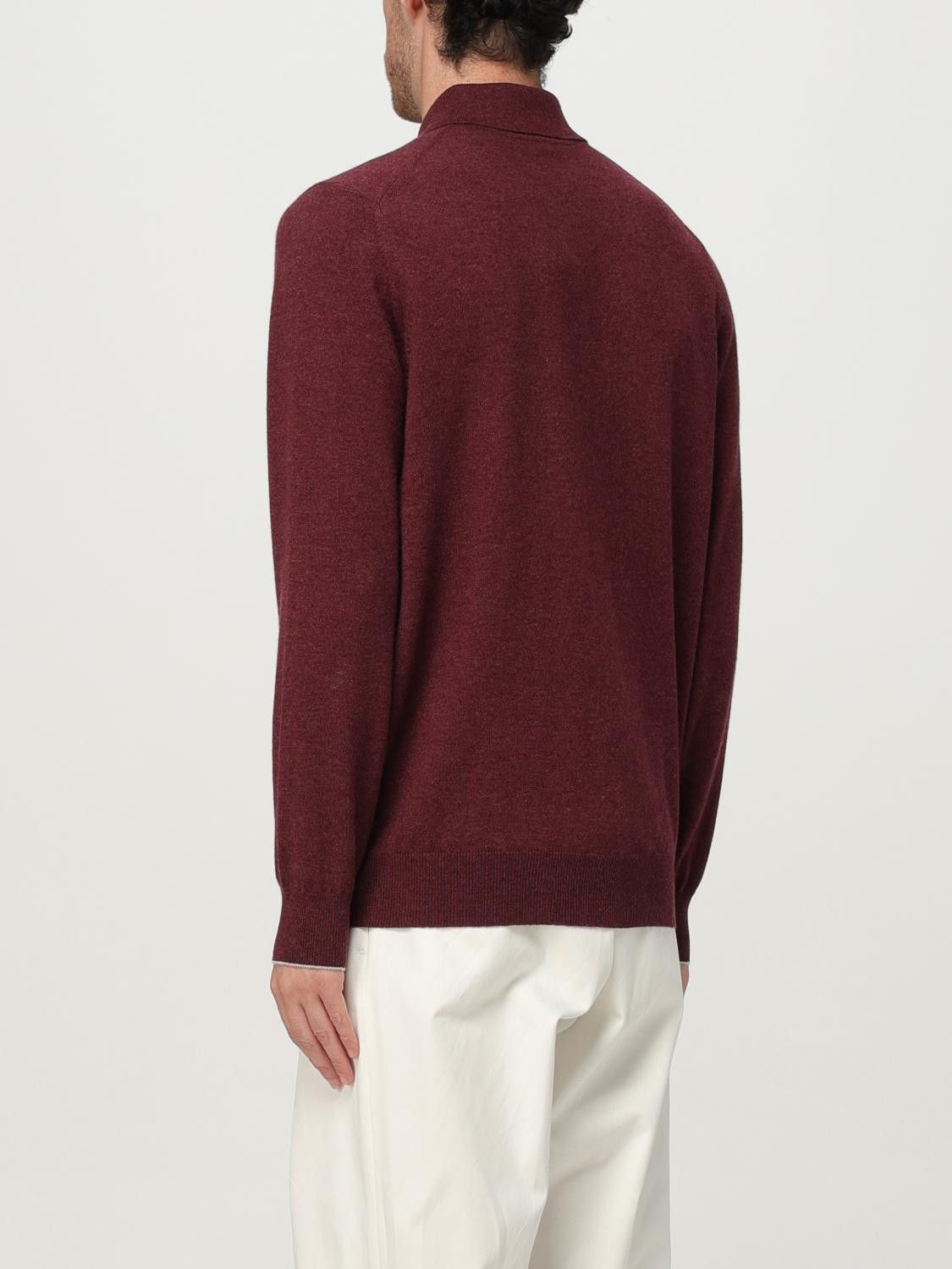 Brunello Cucinelli Brunello Cucinelli Polo Shirt Men Burgundy Size US XL / EU 56 / 4 - 3 Thumbnail