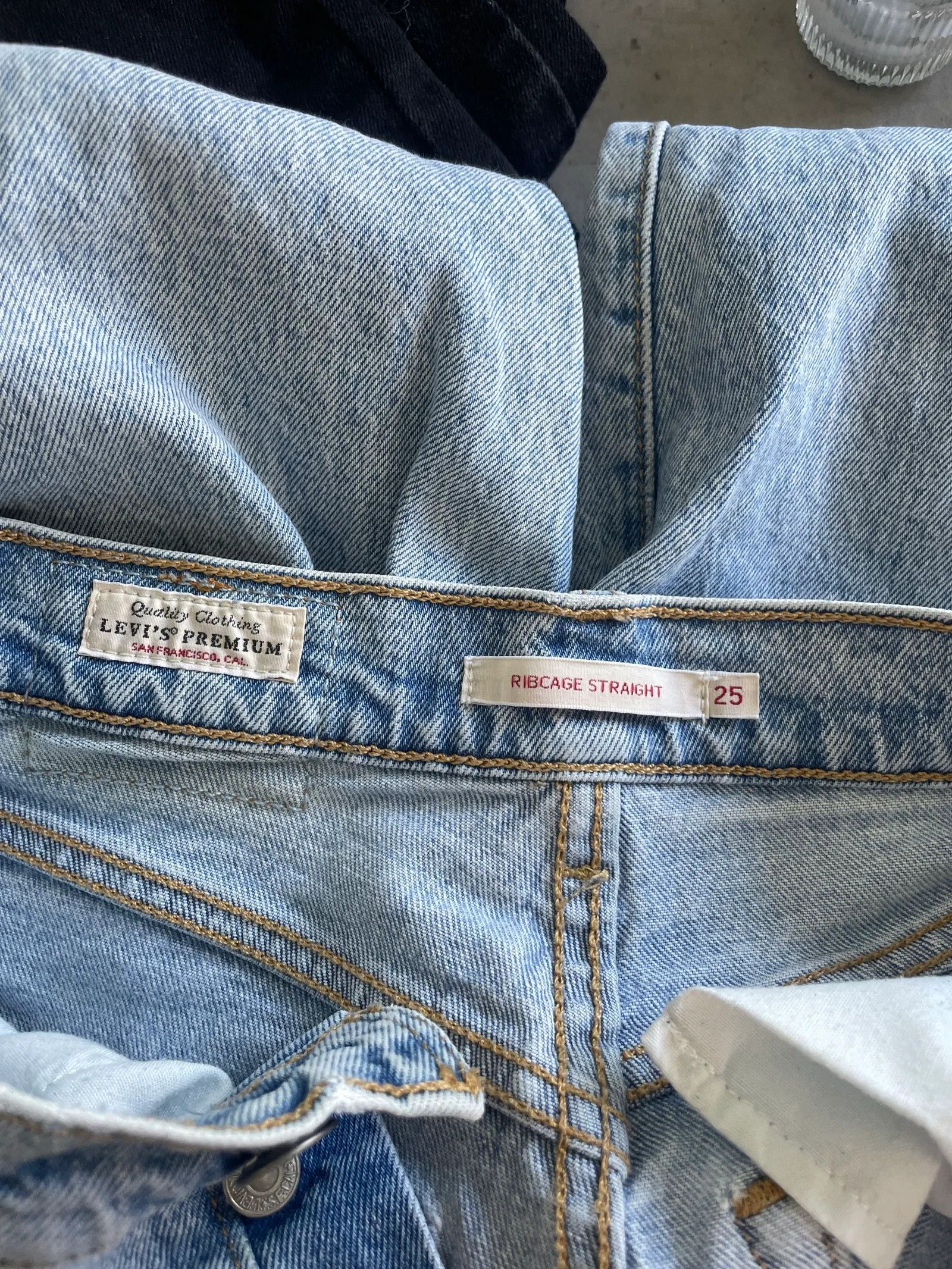 Levi's Levis Ribcage Straight Jeans Size 25" / US 0 / IT 36 - 3 Thumbnail