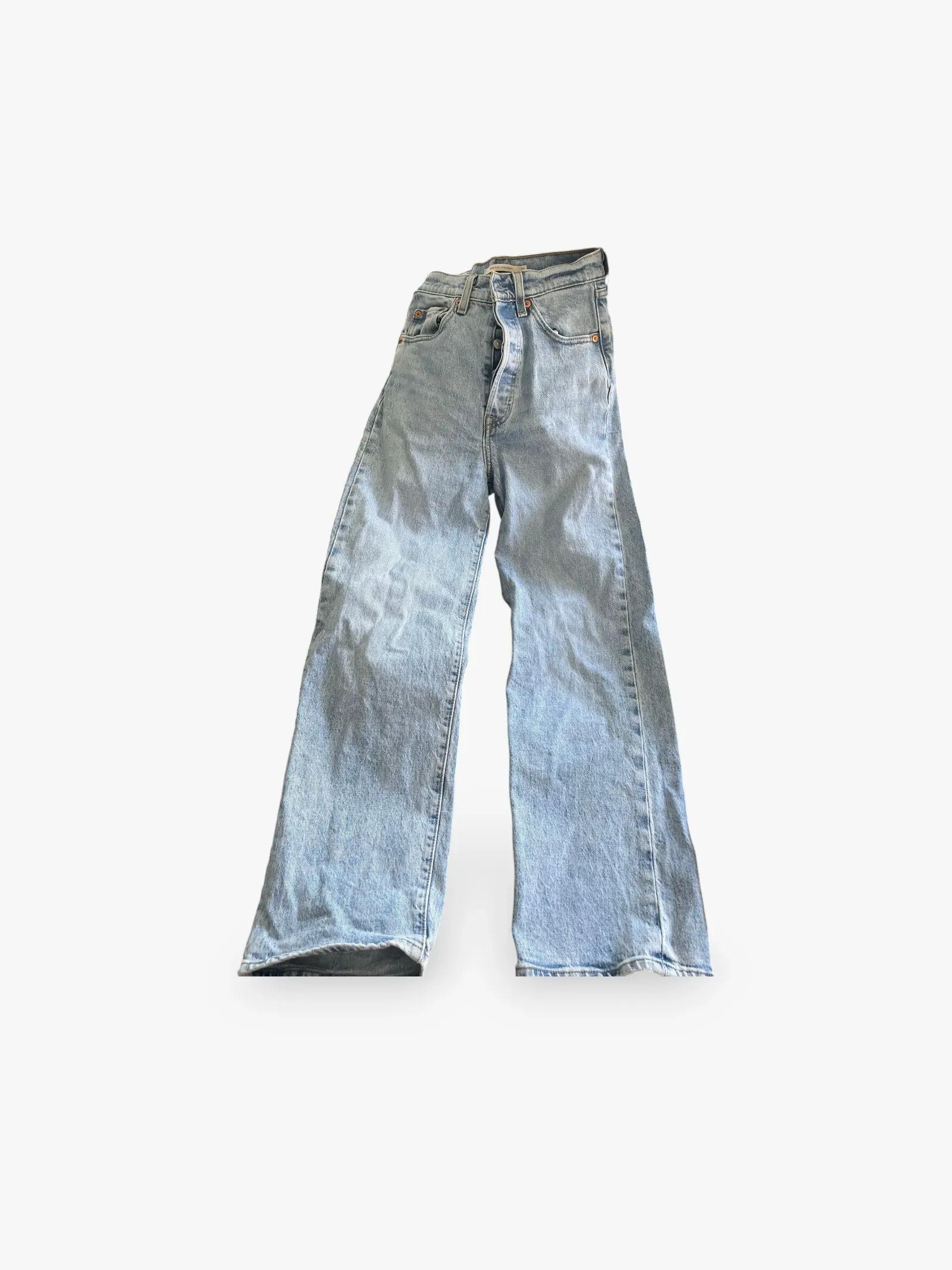 Levi's Levis Ribcage Straight Jeans Size 25" / US 0 / IT 36 - 2 Thumbnail