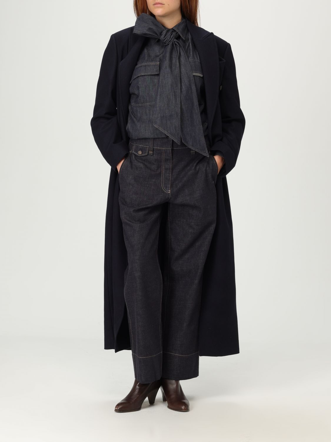 Brunello Cucinelli Brunello Cucinelli Trench Coat Woman Navy Size M / US 6-8 / IT 42-44 - 2 Thumbnail