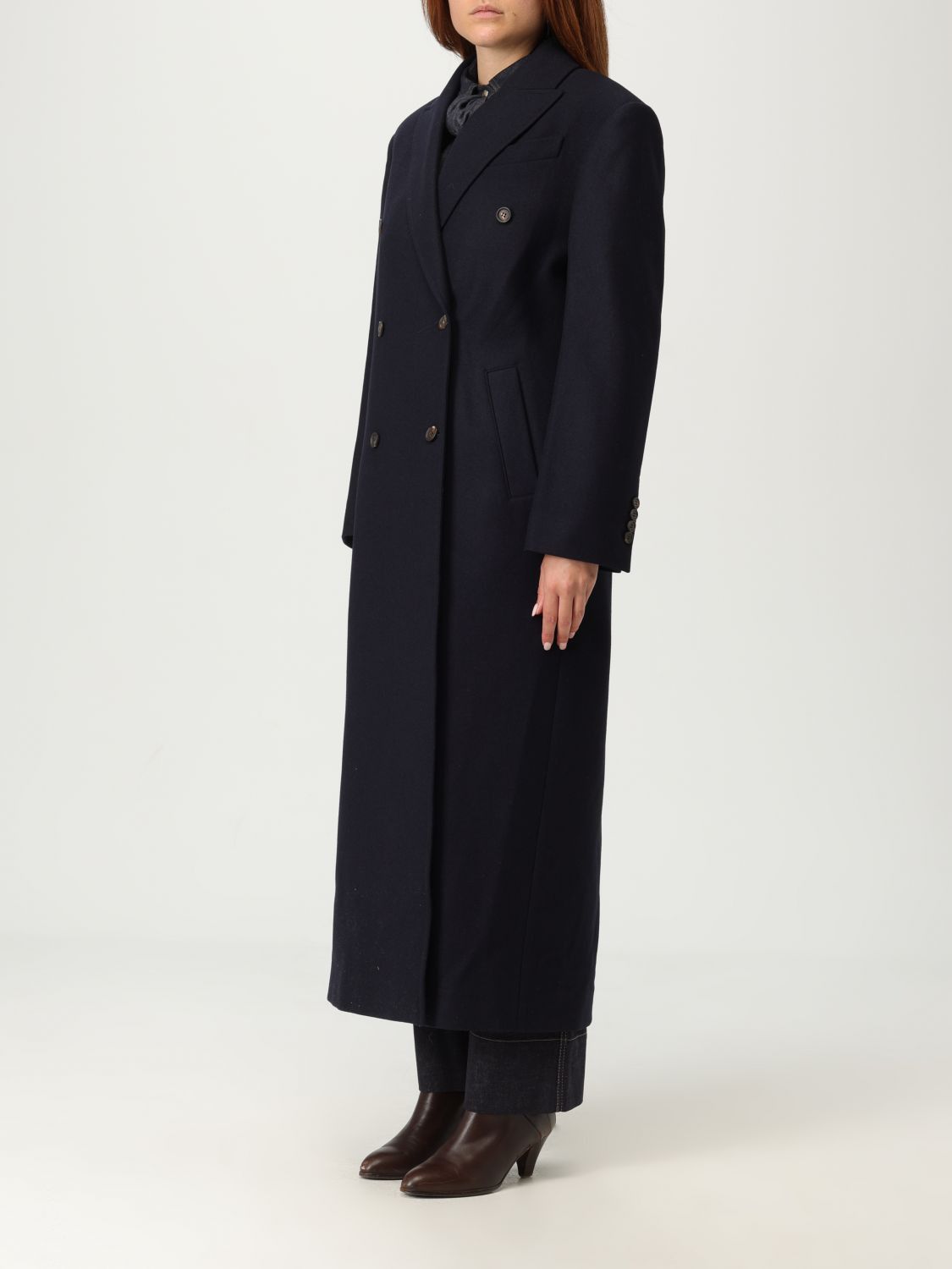 Brunello Cucinelli Brunello Cucinelli Trench Coat Woman Navy Size M / US 6-8 / IT 42-44 - 4 Thumbnail