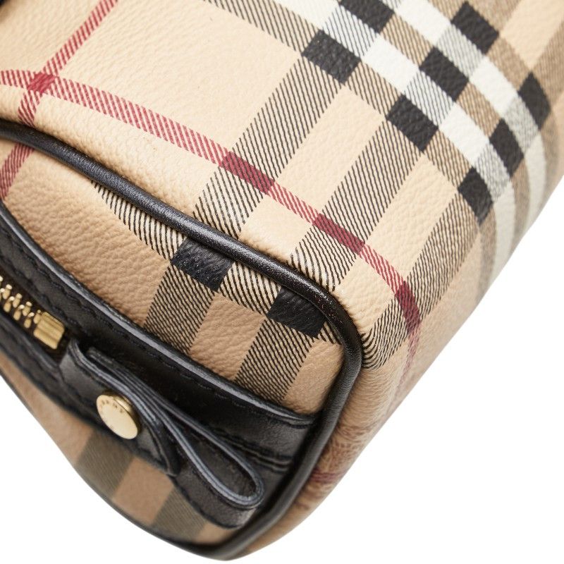 Burberry Burberry Burberry Nova Check Shadow Horse PVC Leather Pouch Leather Vanity Bag Size ONE SIZE - 4 Thumbnail