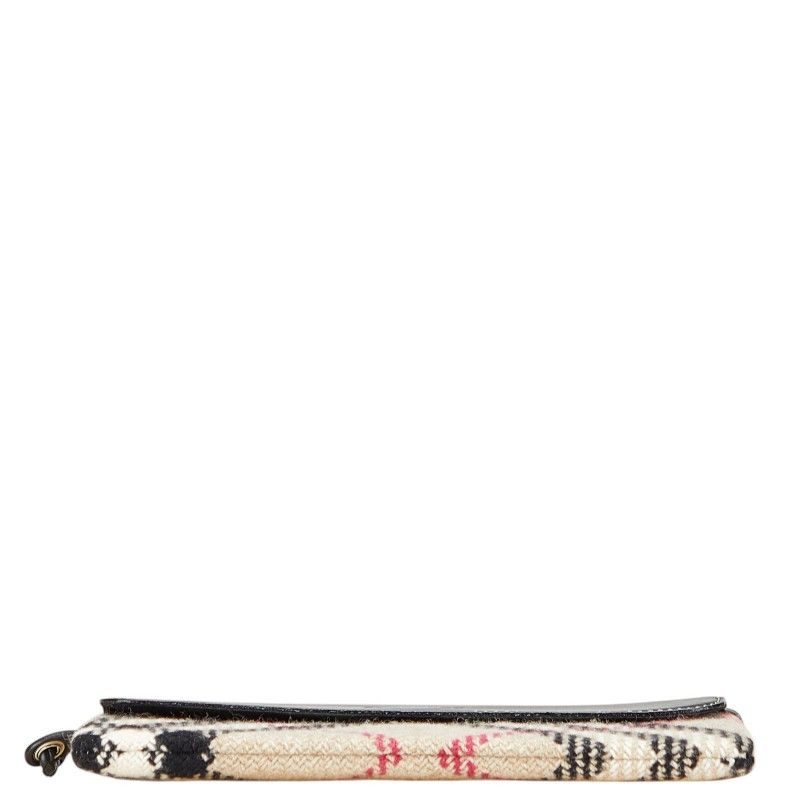 Burberry Burberry Burberry Nova Check Wool Leather Pouch Leather Other DUTY FREE for USA Size ONE SIZE - 3 Thumbnail