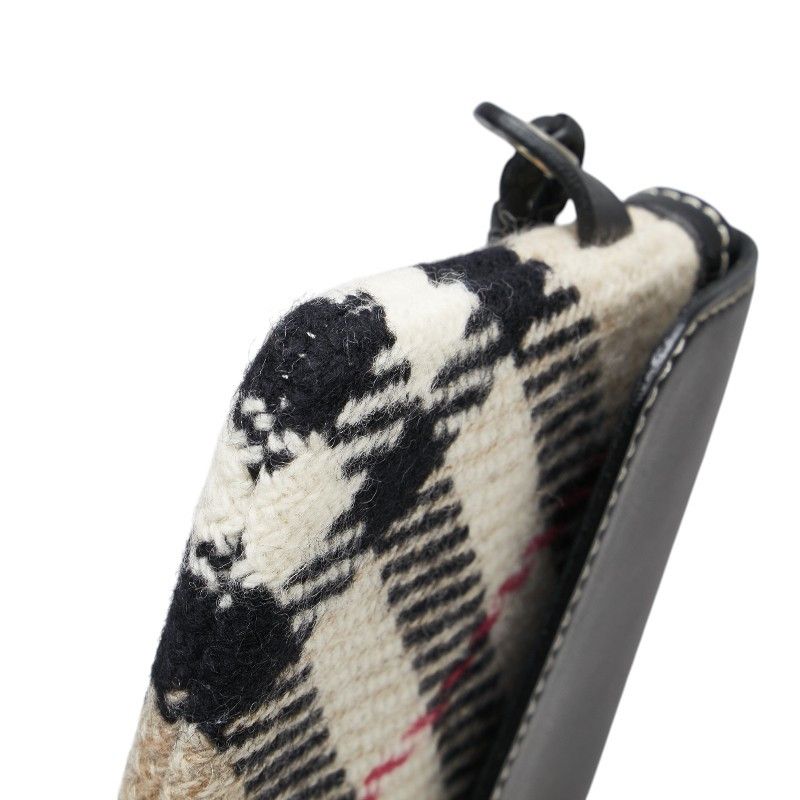 Burberry Burberry Burberry Nova Check Wool Leather Pouch Leather Other DUTY FREE for USA Size ONE SIZE - 5 Thumbnail
