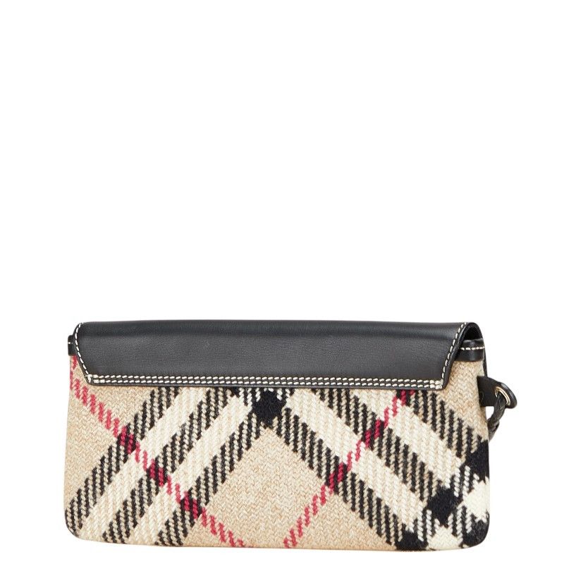 Burberry Burberry Burberry Nova Check Wool Leather Pouch Leather Other DUTY FREE for USA Size ONE SIZE - 2 Thumbnail