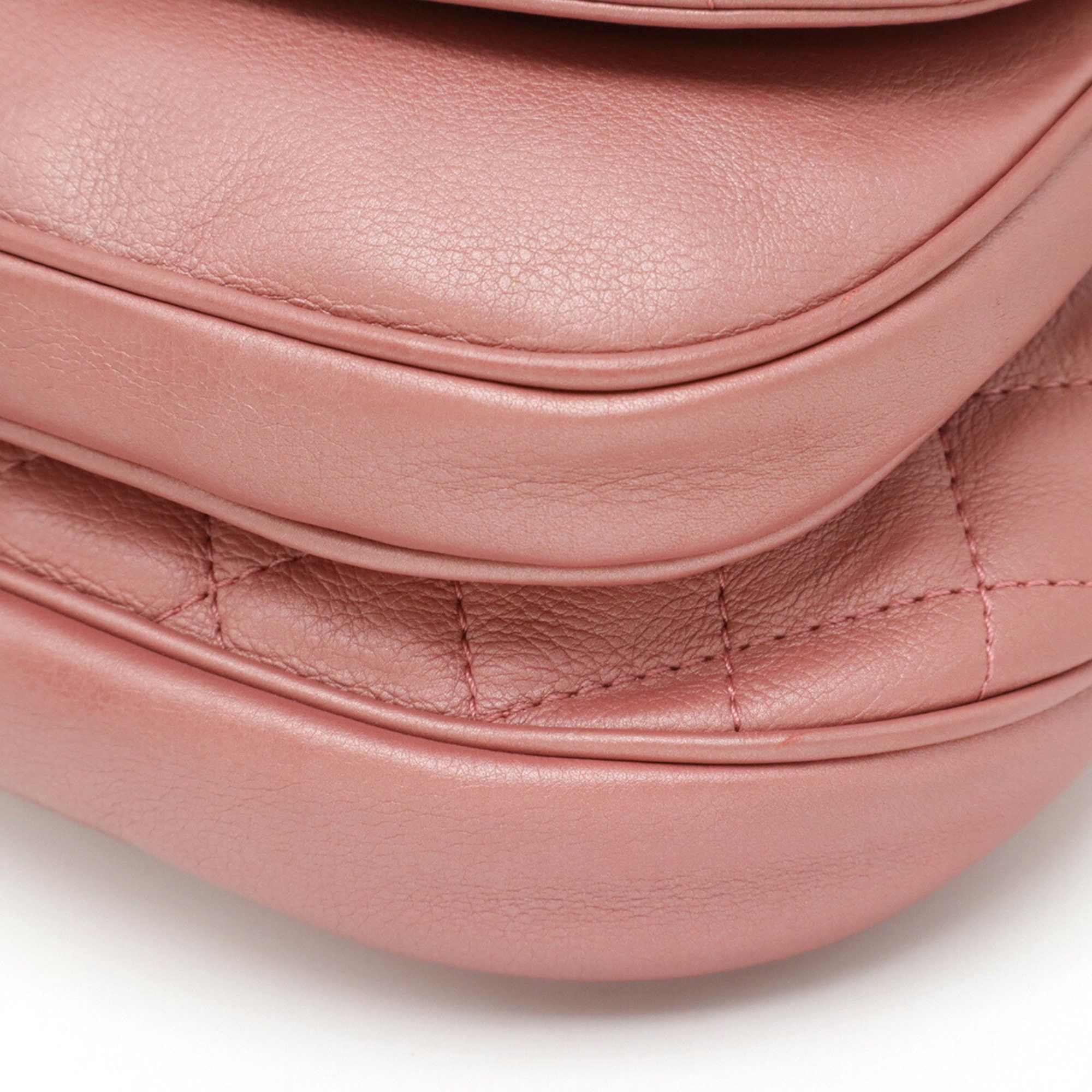 Chanel Chanel Matelasse Coco Mark Belt Bag Body Waist Pouch Chain Shoulder Leather Pink Size ONE SIZE - 4 Thumbnail