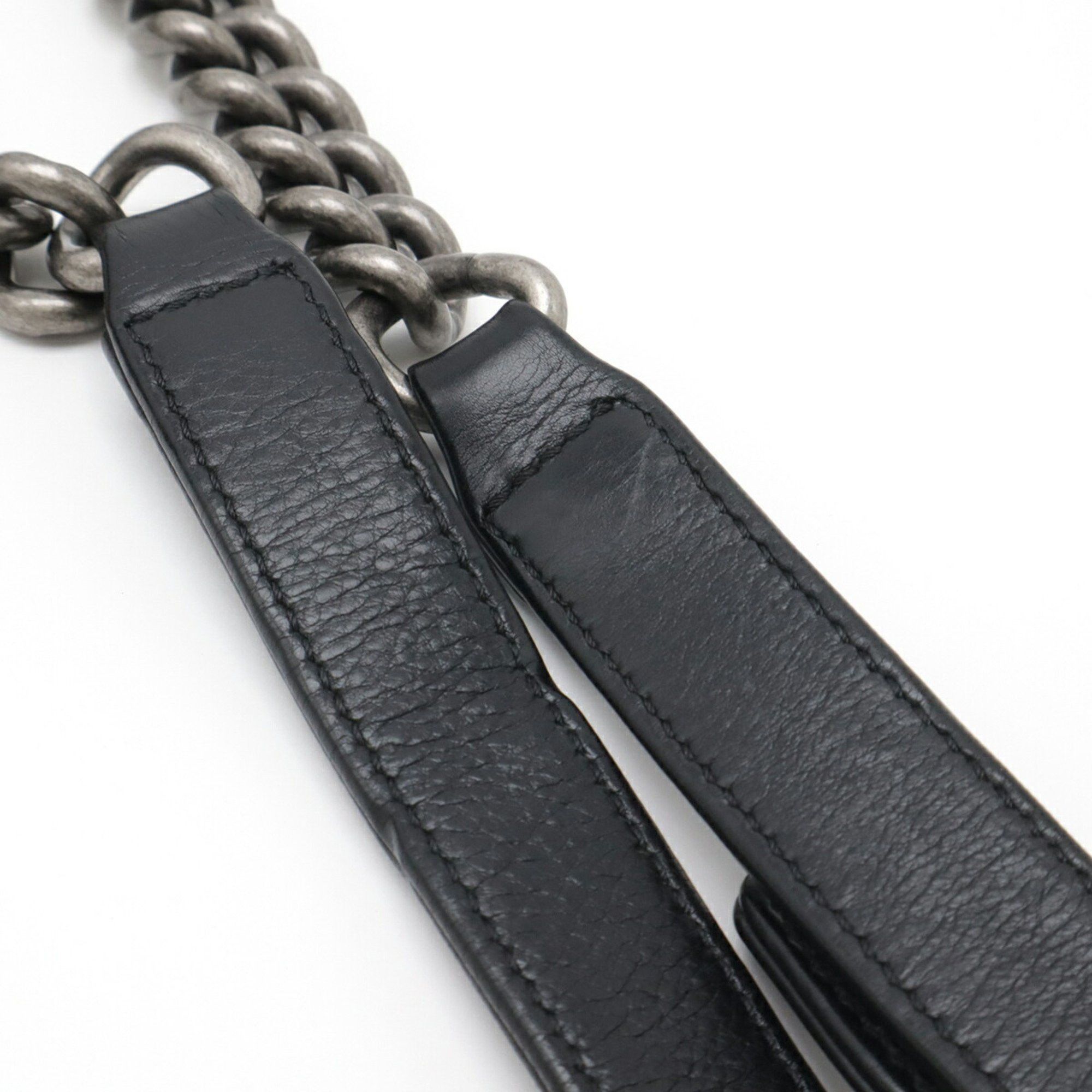 Chanel CHANEL Boy Chanel 30 Large Matelasse Coco Mark Chain Bag Shoulder Calfskin Black A92193 Size ONE SIZE - 6 Thumbnail