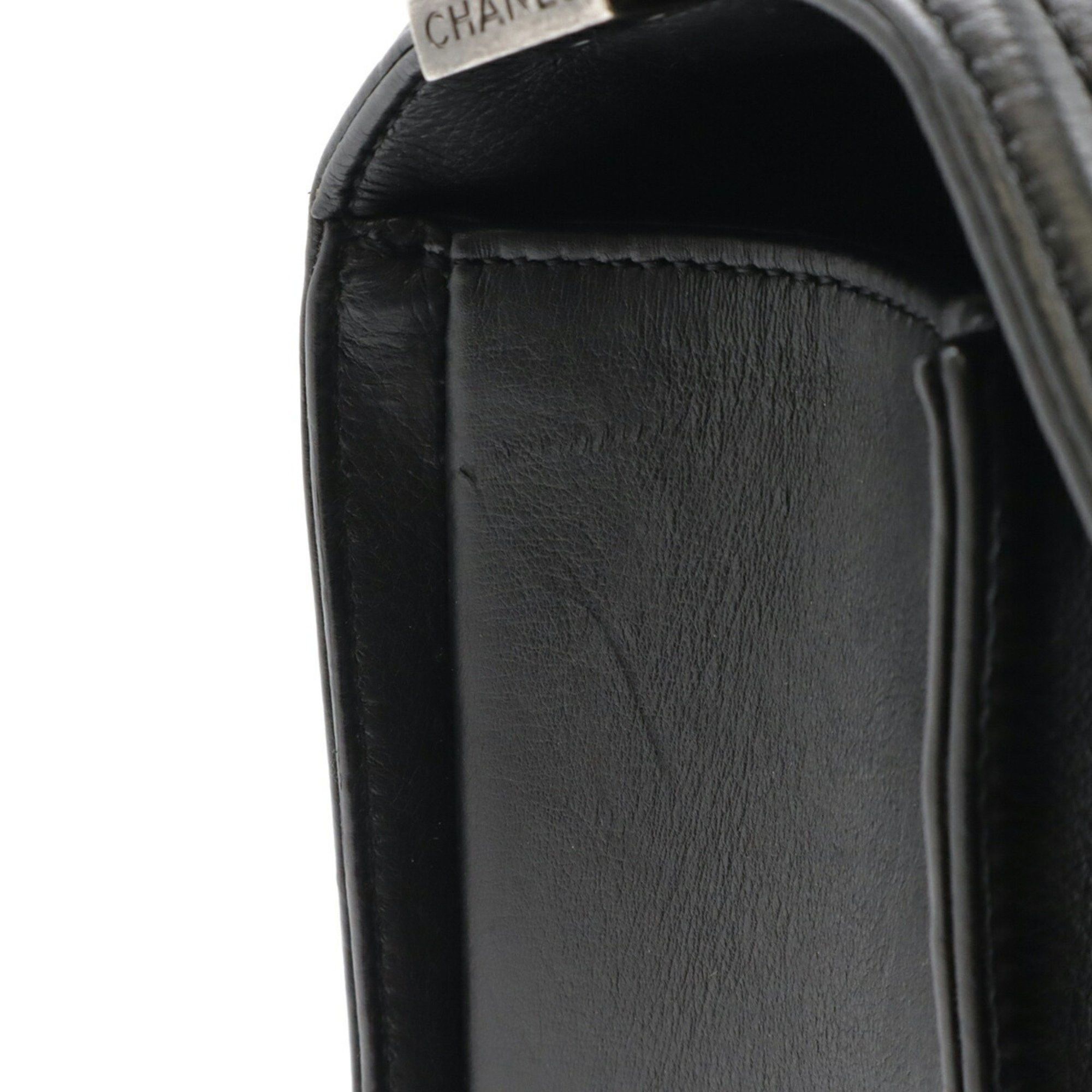 Chanel CHANEL Boy Chanel 30 Large Matelasse Coco Mark Chain Bag Shoulder Calfskin Black A92193 Size ONE SIZE - 5 Thumbnail