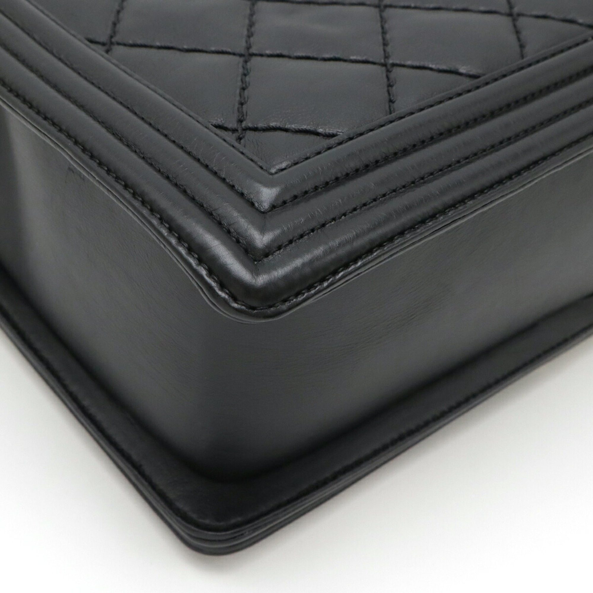 Chanel CHANEL Boy Chanel 30 Large Matelasse Coco Mark Chain Bag Shoulder Calfskin Black A92193 Size ONE SIZE - 4 Thumbnail