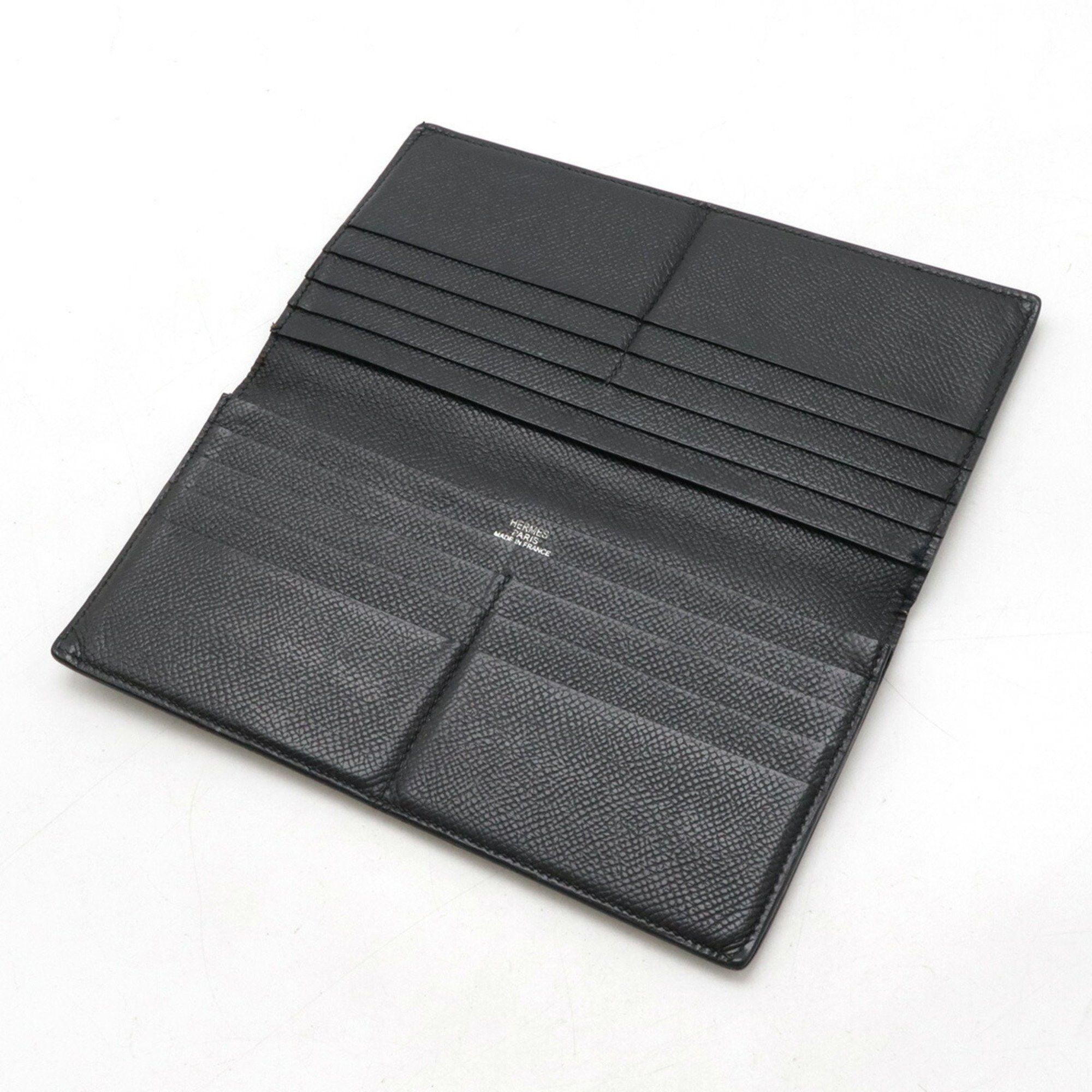 Hermes HERMES MC2 Mendel Long Wallet Bi-fold Veau Epsom Leather Black □L Engraved Size ONE SIZE - 6 Thumbnail