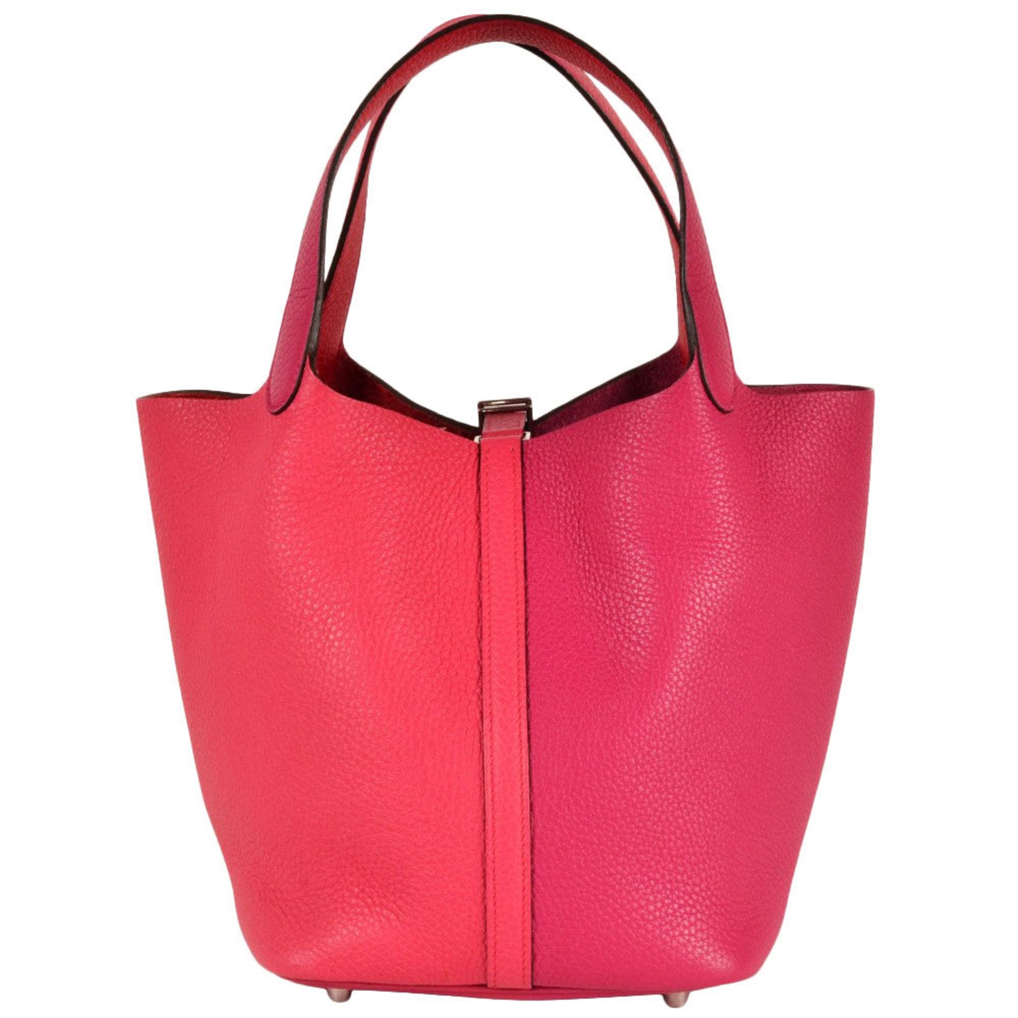 Hermes Hermes Picotin Lock Cazac Deux 22 MM Handbag Taurillon Clemence Y Stamp Red Women's Size ONE SIZE - 3 Thumbnail
