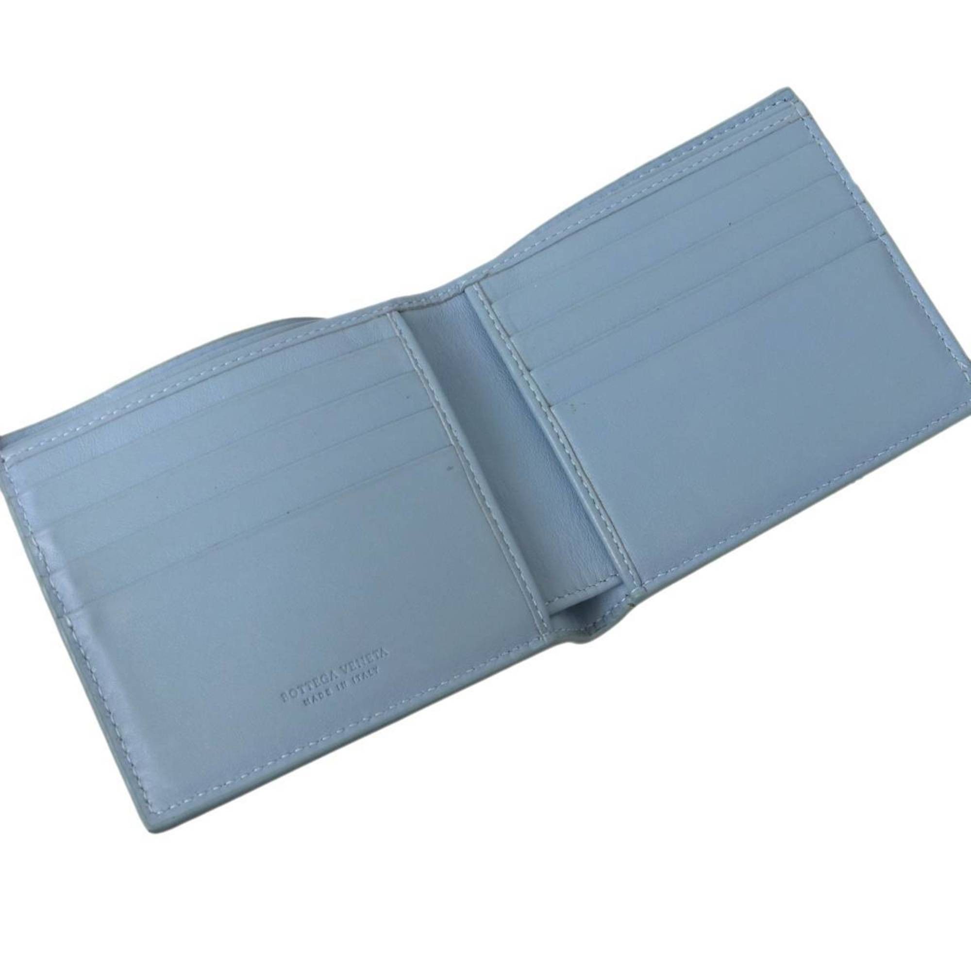 Bottega Veneta Bottega Veneta Bi-fold Wallet Intrecciato Light Blue P01211064W ES Size ONE SIZE - 6 Thumbnail