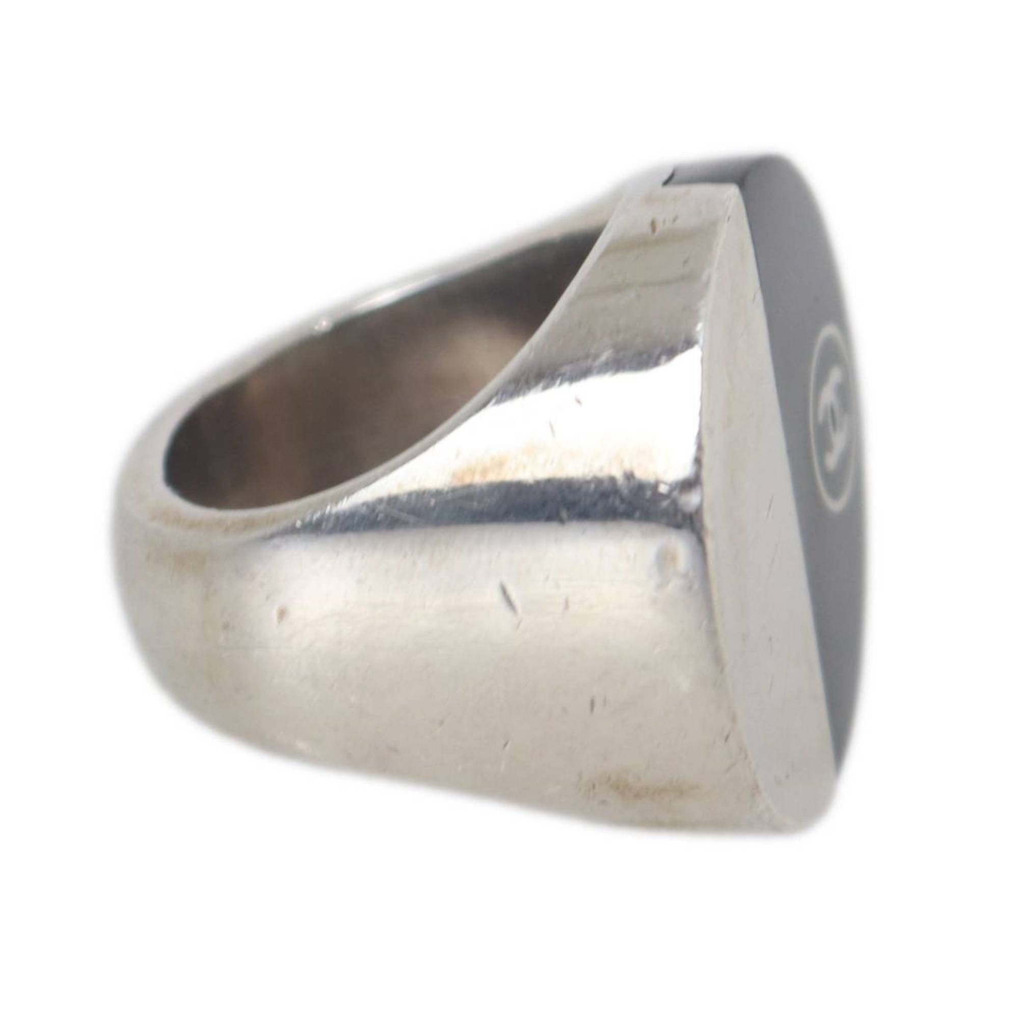 Chanel CHANEL Coco Mark Bicolor Ring Size 13 Black x Silver Total weight: approx. 18.9g ES Size ONE SIZE - 5 Thumbnail