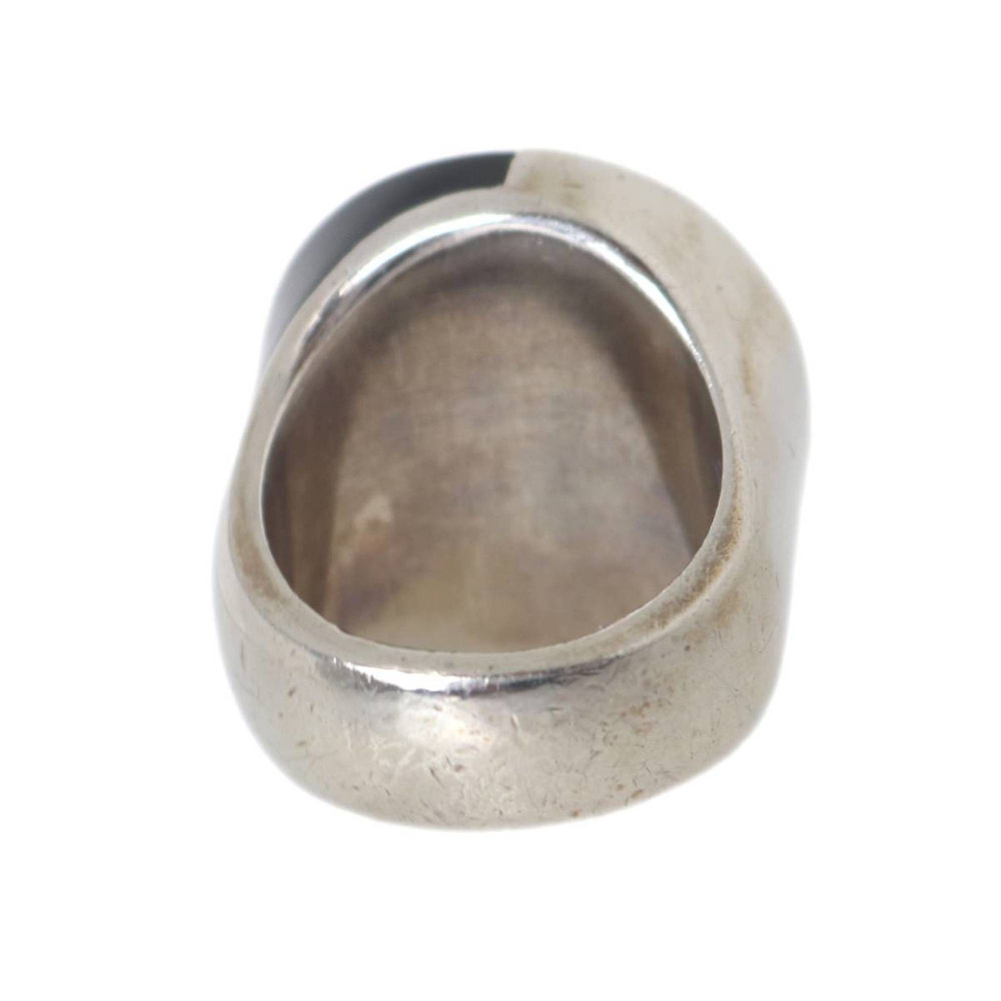Chanel CHANEL Coco Mark Bicolor Ring Size 13 Black x Silver Total weight: approx. 18.9g ES Size ONE SIZE - 4 Thumbnail