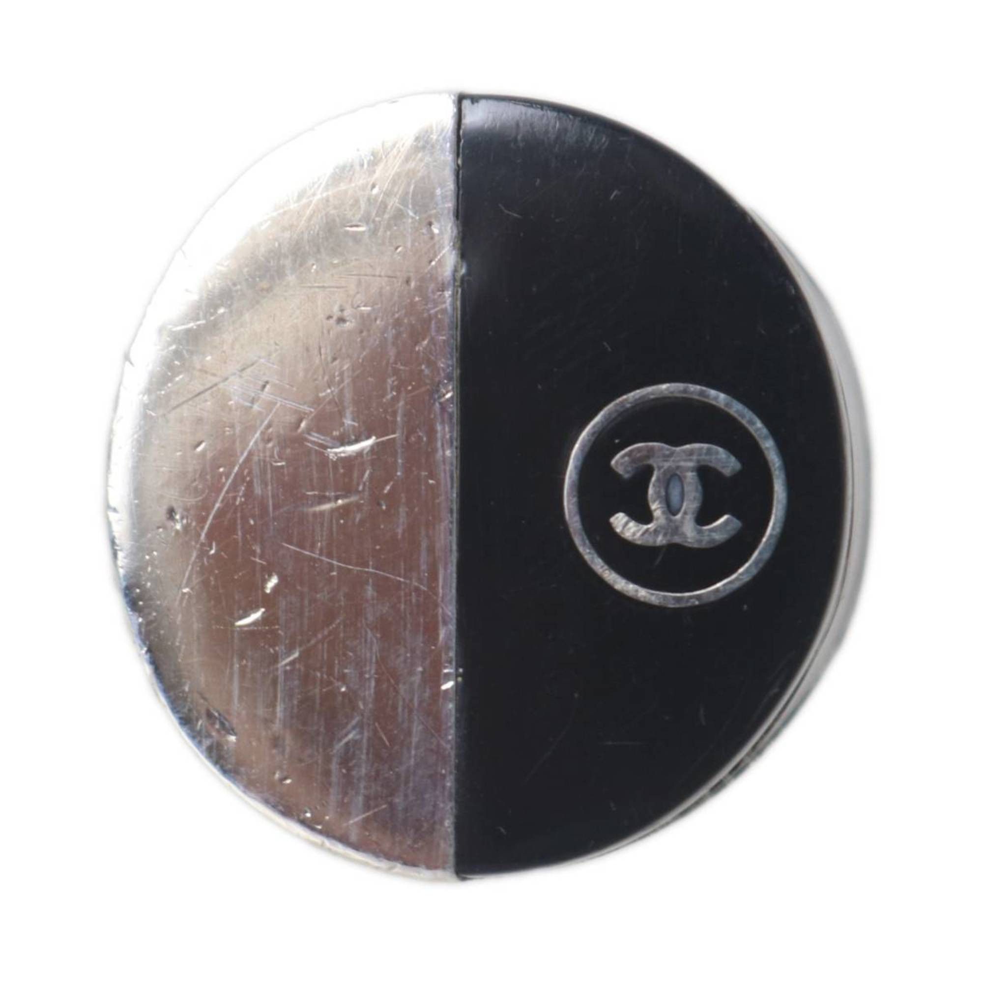 Chanel CHANEL Coco Mark Bicolor Ring Size 13 Black x Silver Total weight: approx. 18.9g ES Size ONE SIZE - 2 Thumbnail