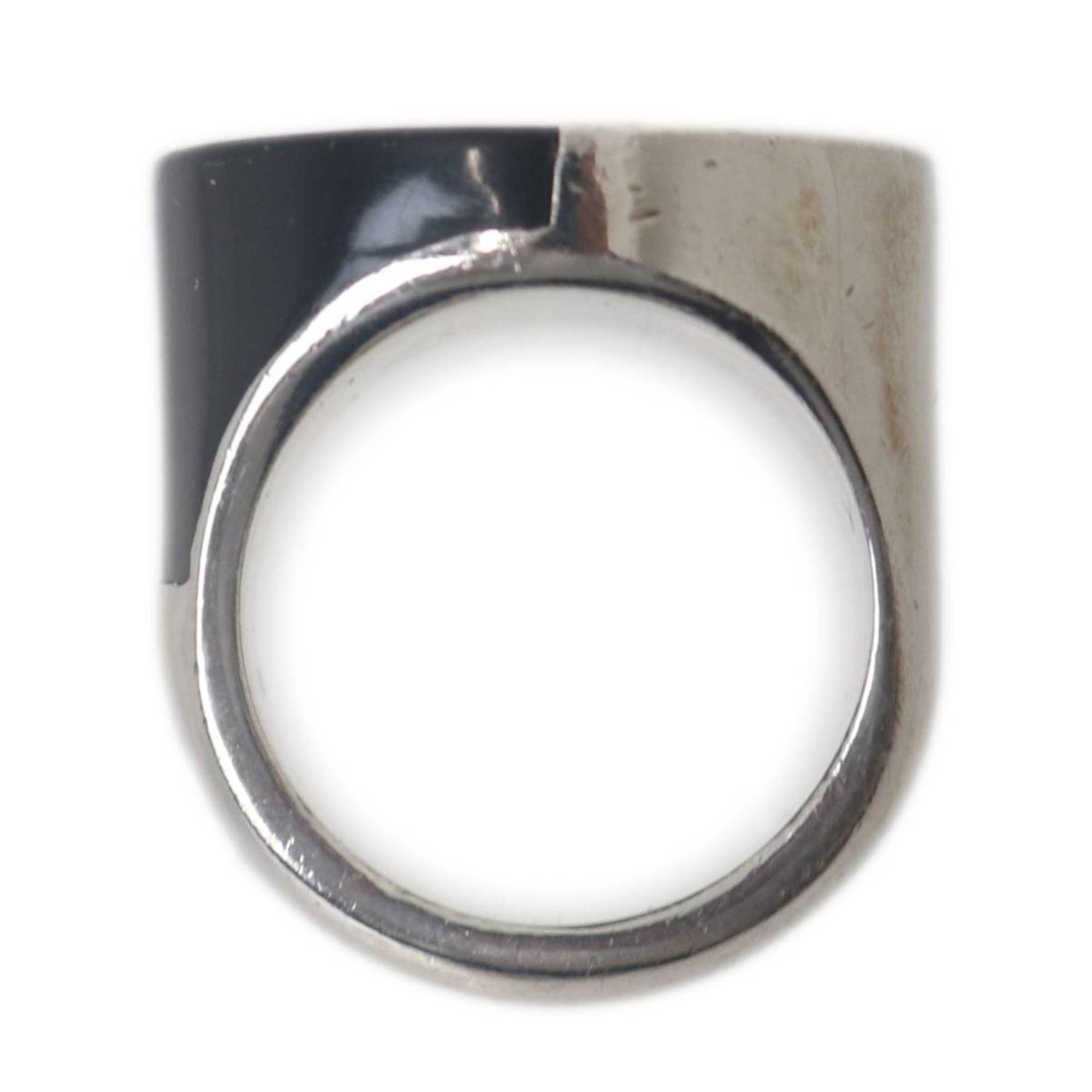 Chanel CHANEL Coco Mark Bicolor Ring Size 13 Black x Silver Total weight: approx. 18.9g ES Size ONE SIZE - 6 Thumbnail