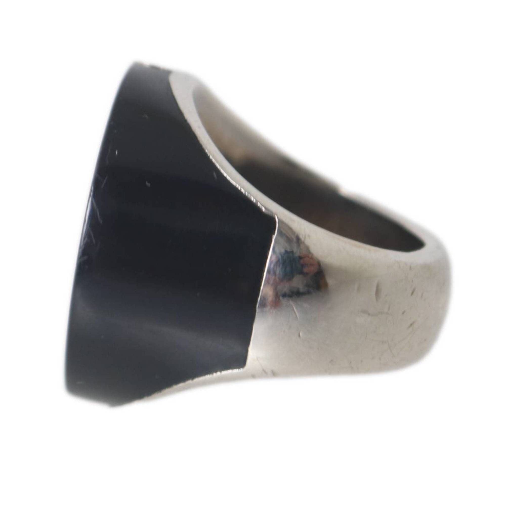 Chanel CHANEL Coco Mark Bicolor Ring Size 13 Black x Silver Total weight: approx. 18.9g ES Size ONE SIZE - 3 Thumbnail