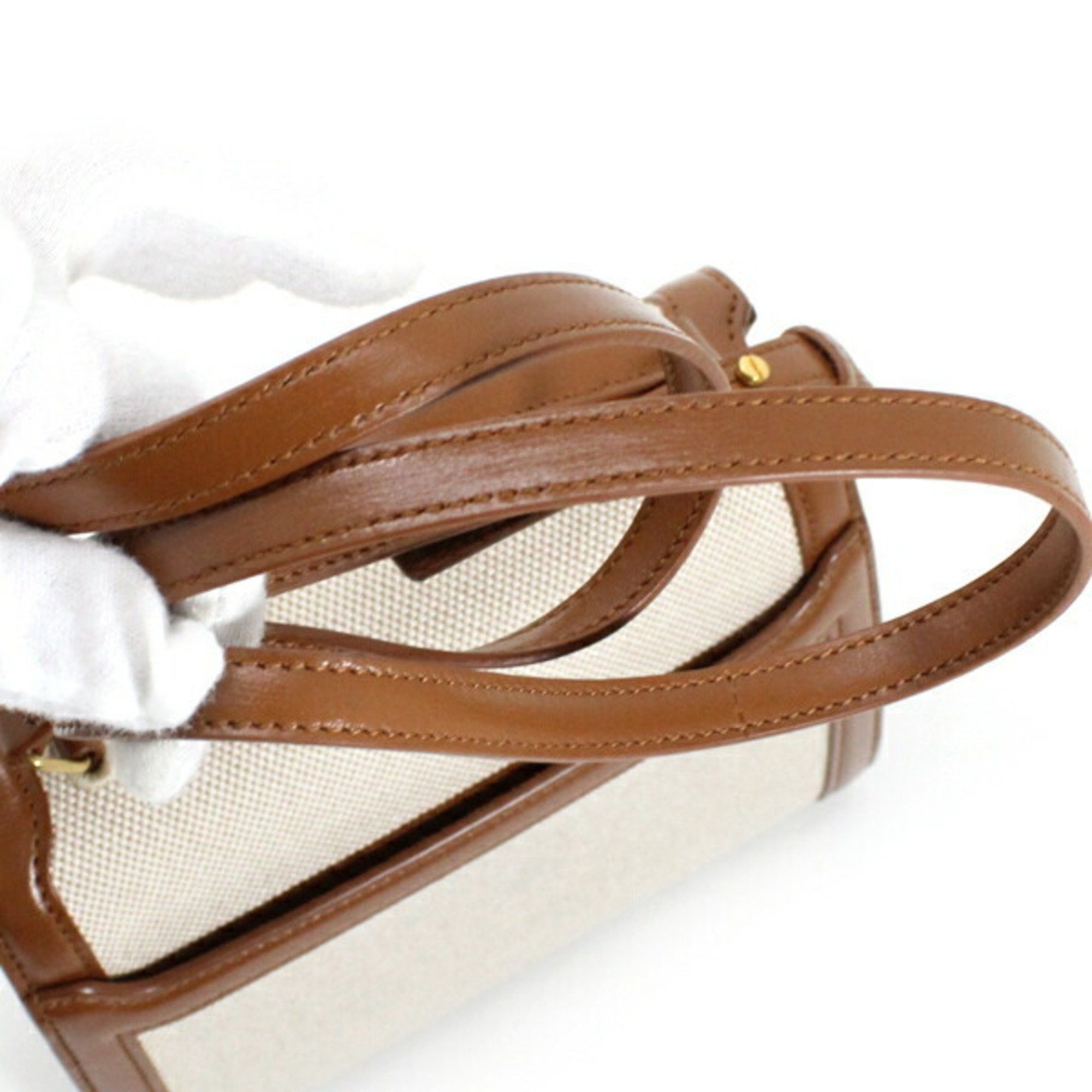 Saint Laurent Paris YSL Saint Laurent Cassandra Mini Shoulder Bag, Women's Canvas Brown, KM3046 Size ONE SIZE - 11 Thumbnail
