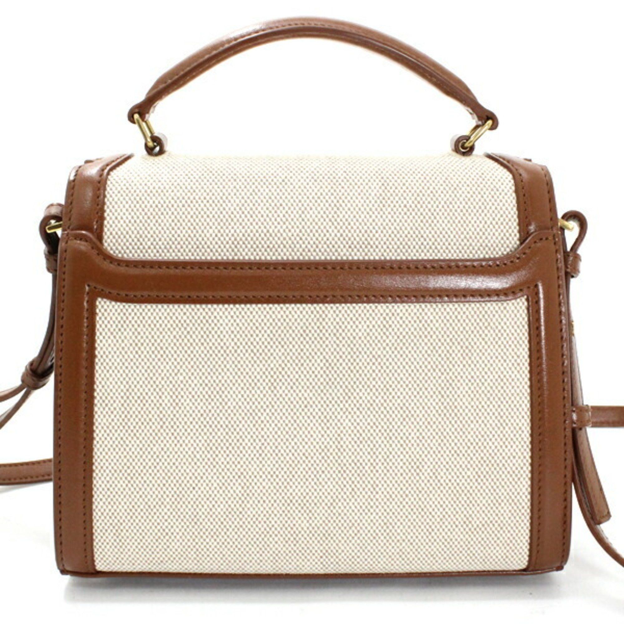 Saint Laurent Paris YSL Saint Laurent Cassandra Mini Shoulder Bag, Women's Canvas Brown, KM3046 Size ONE SIZE - 2 Thumbnail