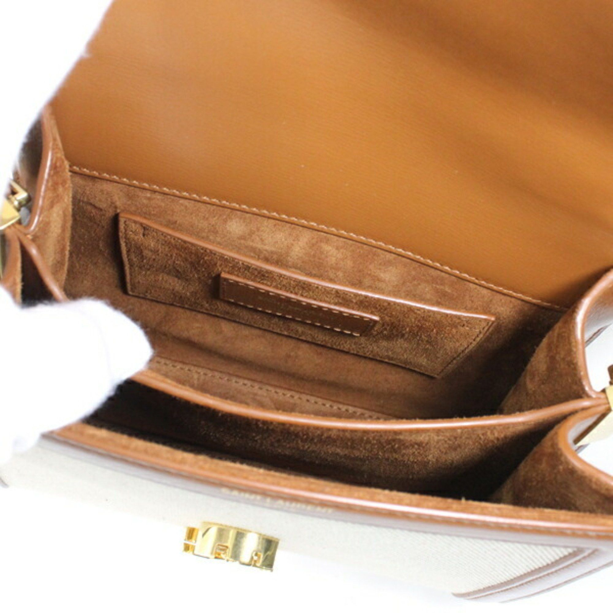 Saint Laurent Paris YSL Saint Laurent Cassandra Mini Shoulder Bag, Women's Canvas Brown, KM3046 Size ONE SIZE - 16 Thumbnail