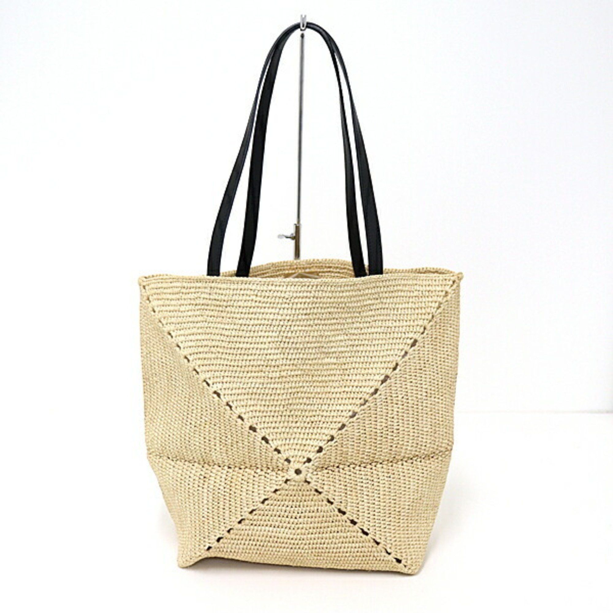 Loewe LOEWE Puzzlefold Tote Medium Raffia Natural Bag A779G50X08 Unused Size ONE SIZE - 2 Thumbnail