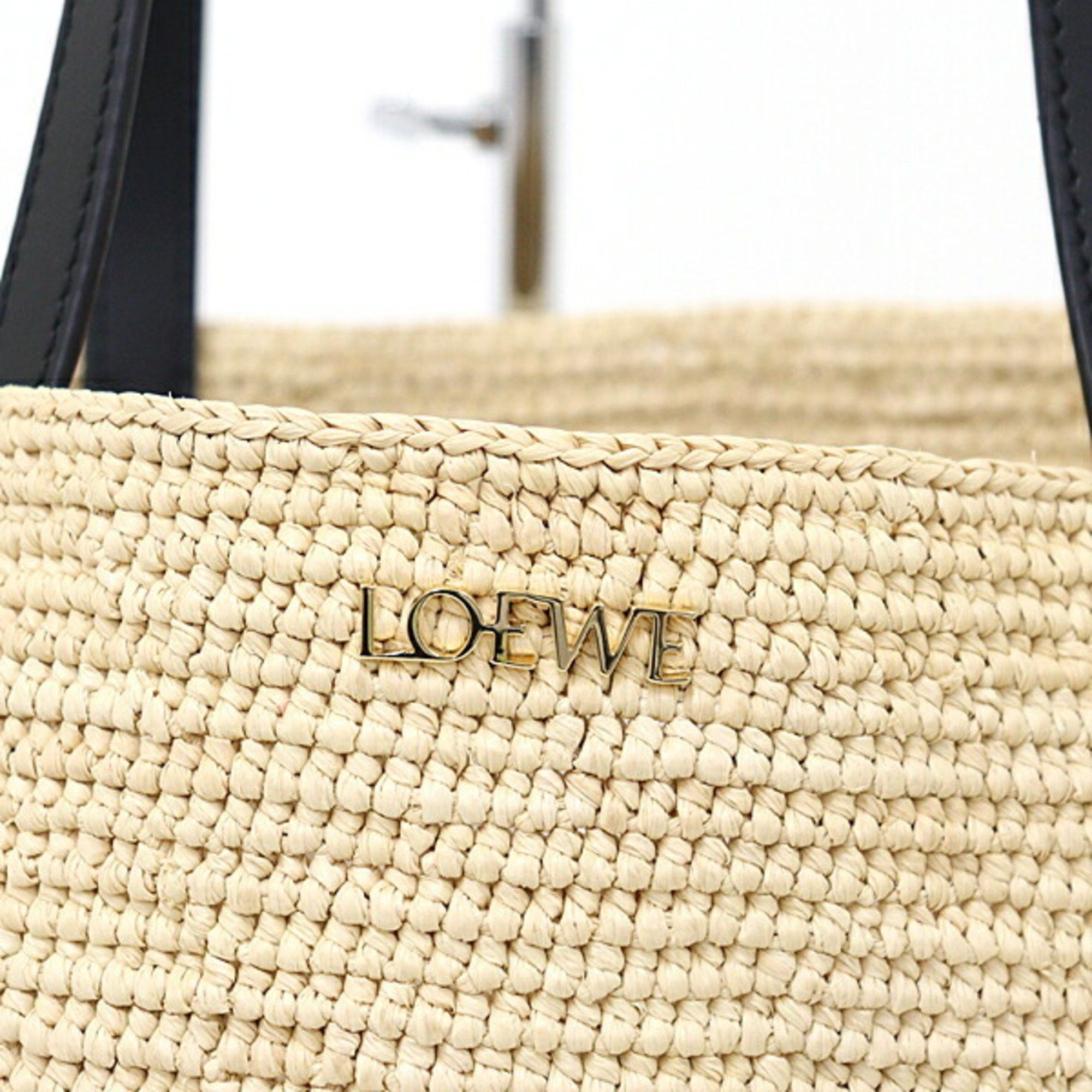 Loewe LOEWE Puzzlefold Tote Medium Raffia Natural Bag A779G50X08 Unused Size ONE SIZE - 5 Thumbnail