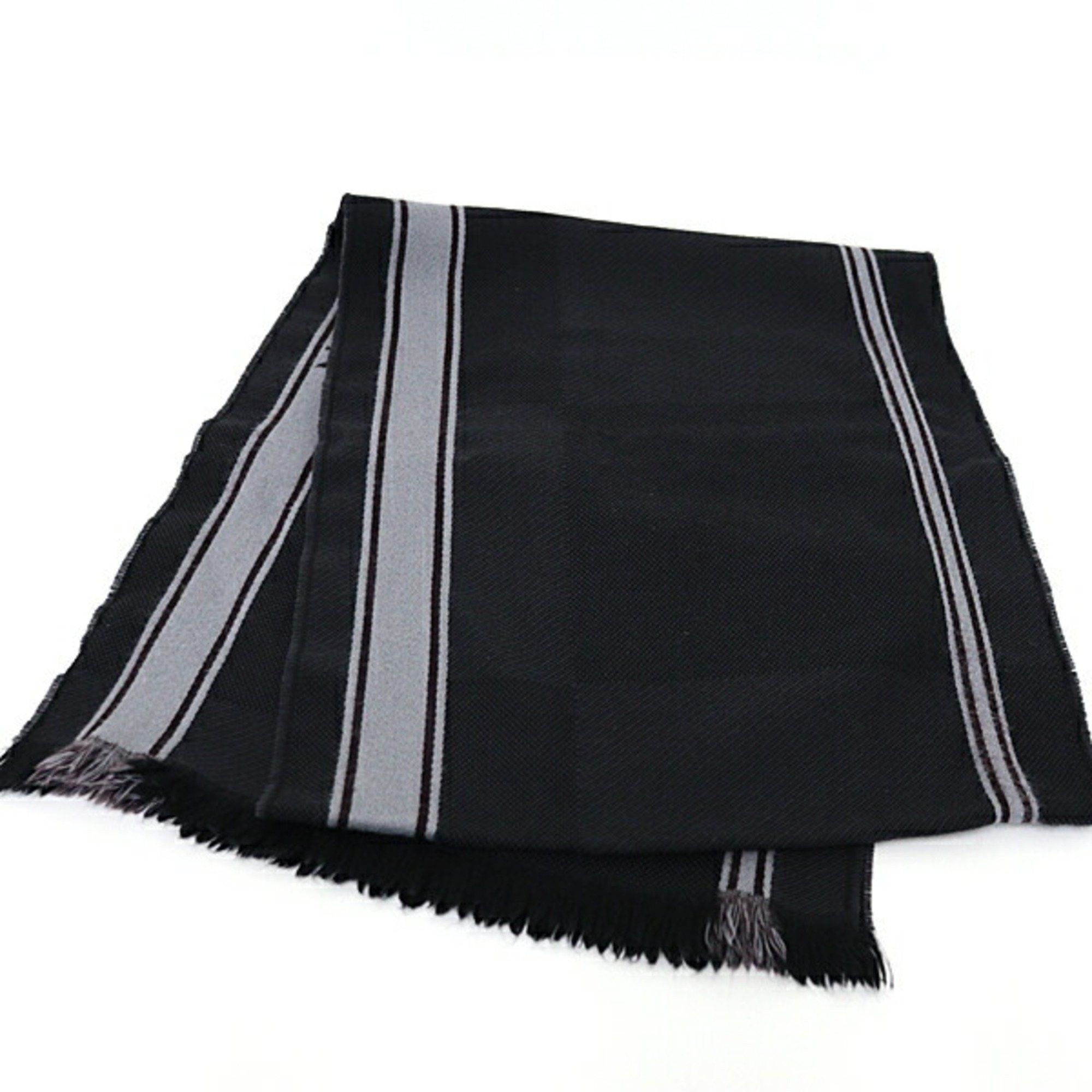Louis Vuitton Louis Vuitton Echarpe Messager Damier Geant Scarf Dark Grey 100% Wool M72685 Size ONE SIZE - 2 Thumbnail