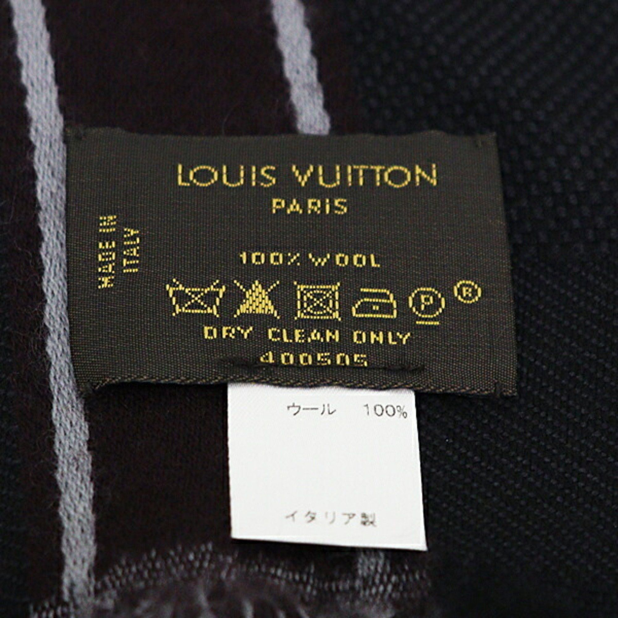 Louis Vuitton Louis Vuitton Echarpe Messager Damier Geant Scarf Dark Grey 100% Wool M72685 Size ONE SIZE - 3 Thumbnail