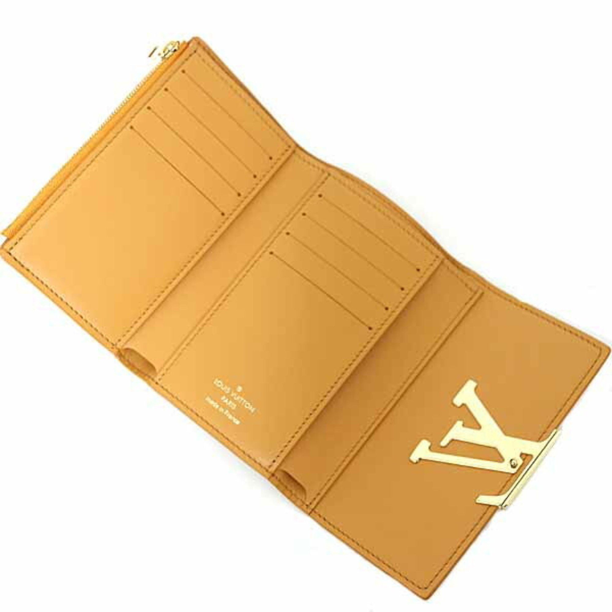 Louis Vuitton Louis Vuitton Portefeuille Capucines Compact Tri-fold Wallet Taurillon Leather M81669 Saffron Size ONE SIZE - 4 Thumbnail