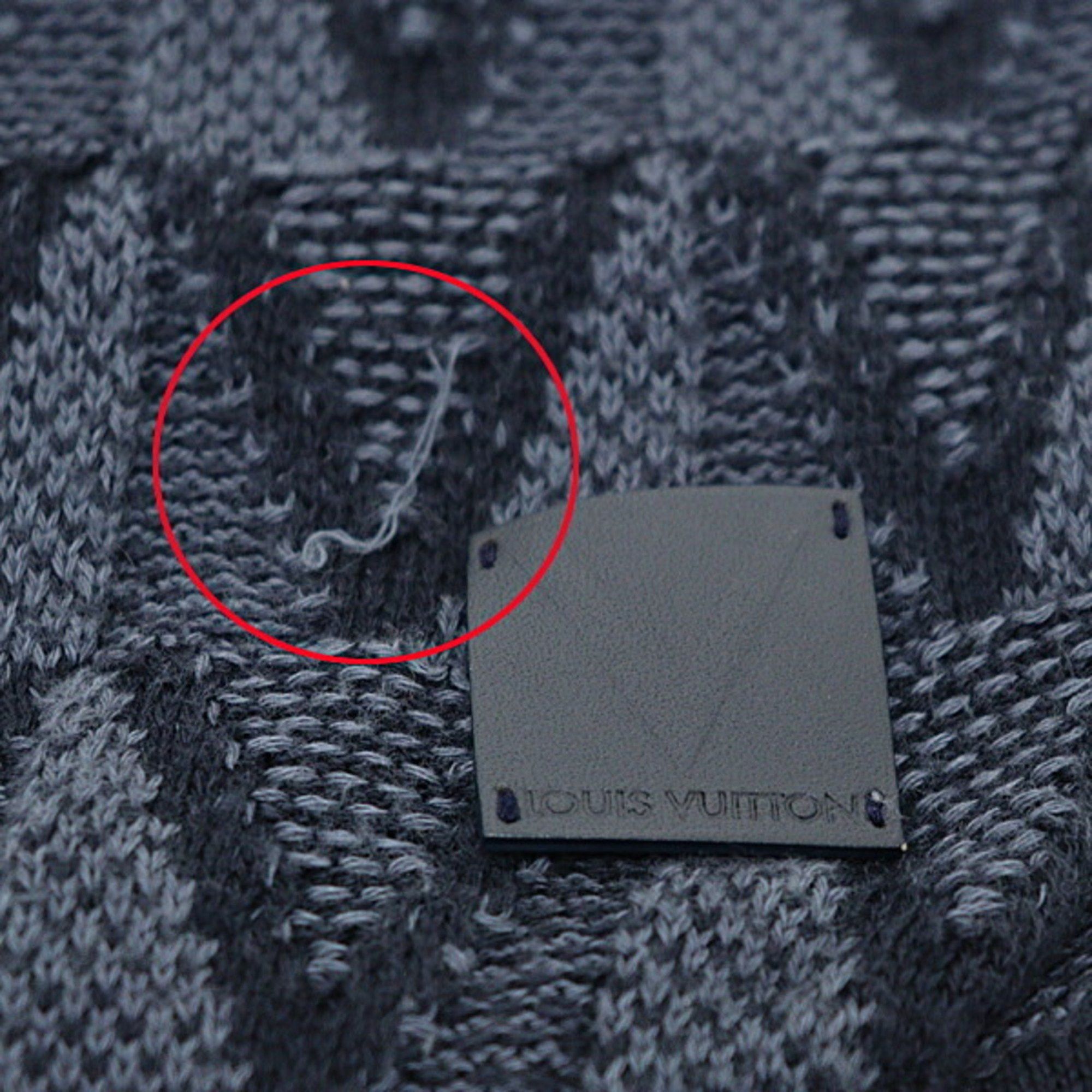 Louis Vuitton Louis Vuitton Scarf Echarpe Gaston V Grey 85% Cotton/15% Cashmere M70044 Size ONE SIZE - 5 Thumbnail
