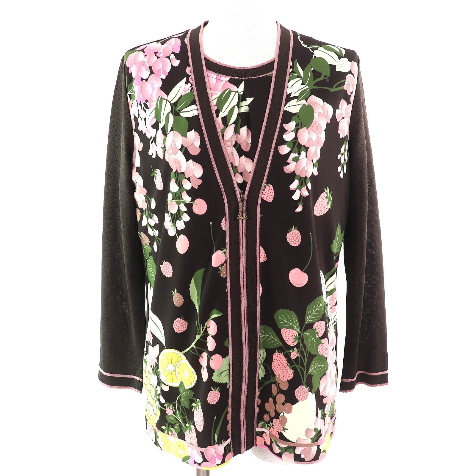 Other Other LEONARD SPORT Floral print Knit 2way Top Cotton Tops DUTY FREE for USA Size ONE SIZE - 2 Thumbnail