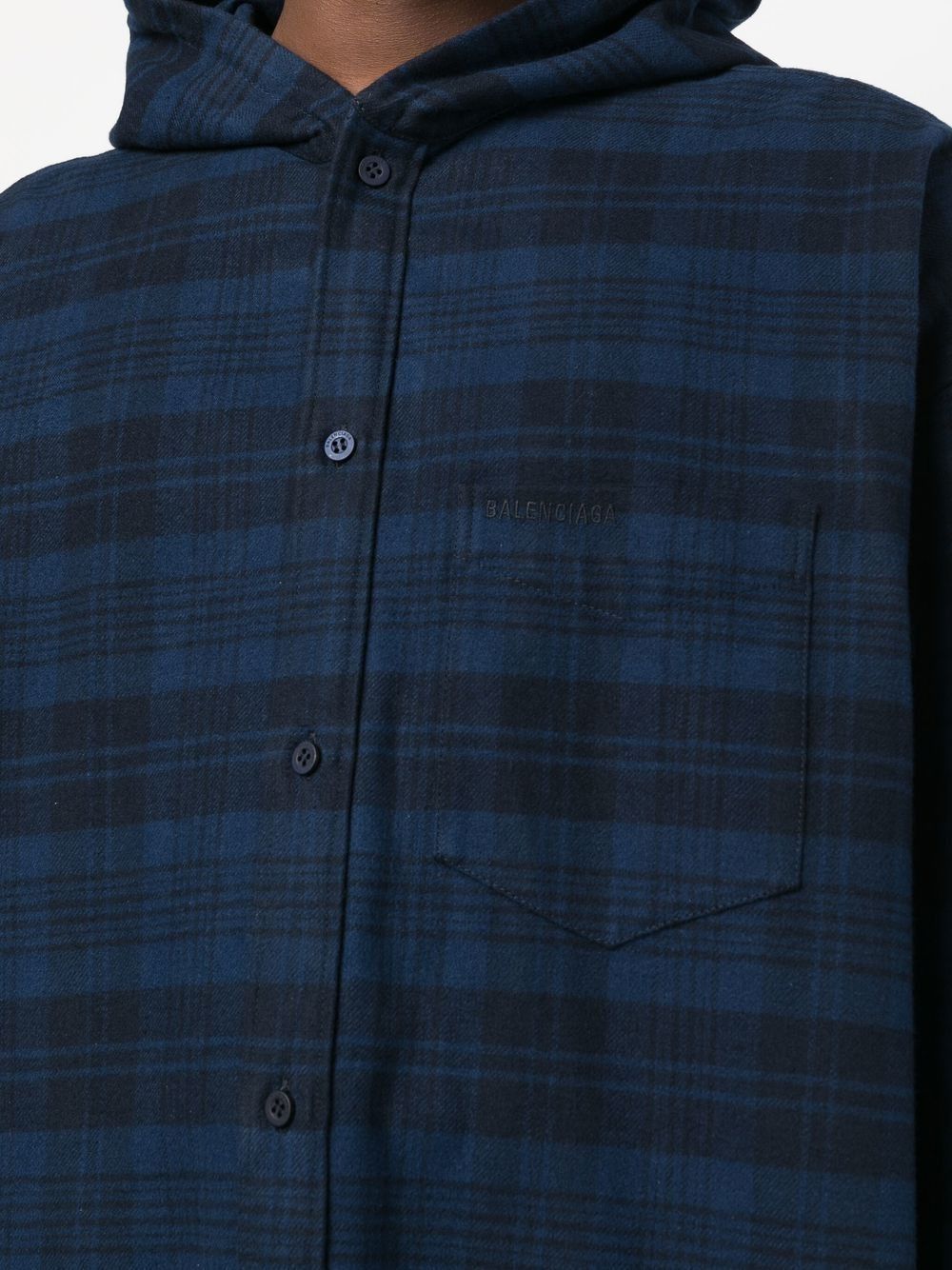 Balenciaga checked hooded shirt Size US S / EU 44-46 / 1 - 4 Thumbnail