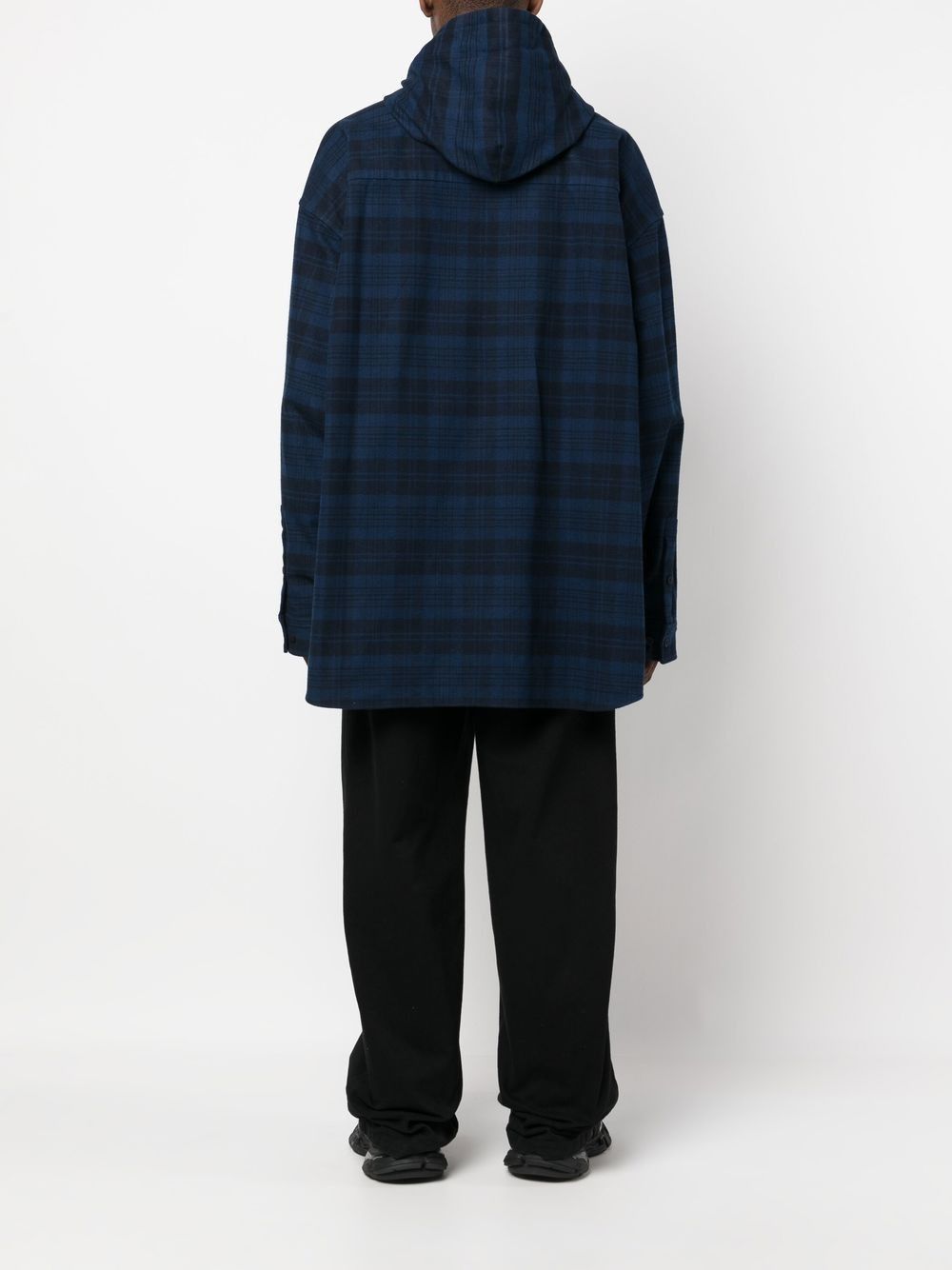 Balenciaga checked hooded shirt Size US XXL / EU 58 / 5 - 3 Thumbnail