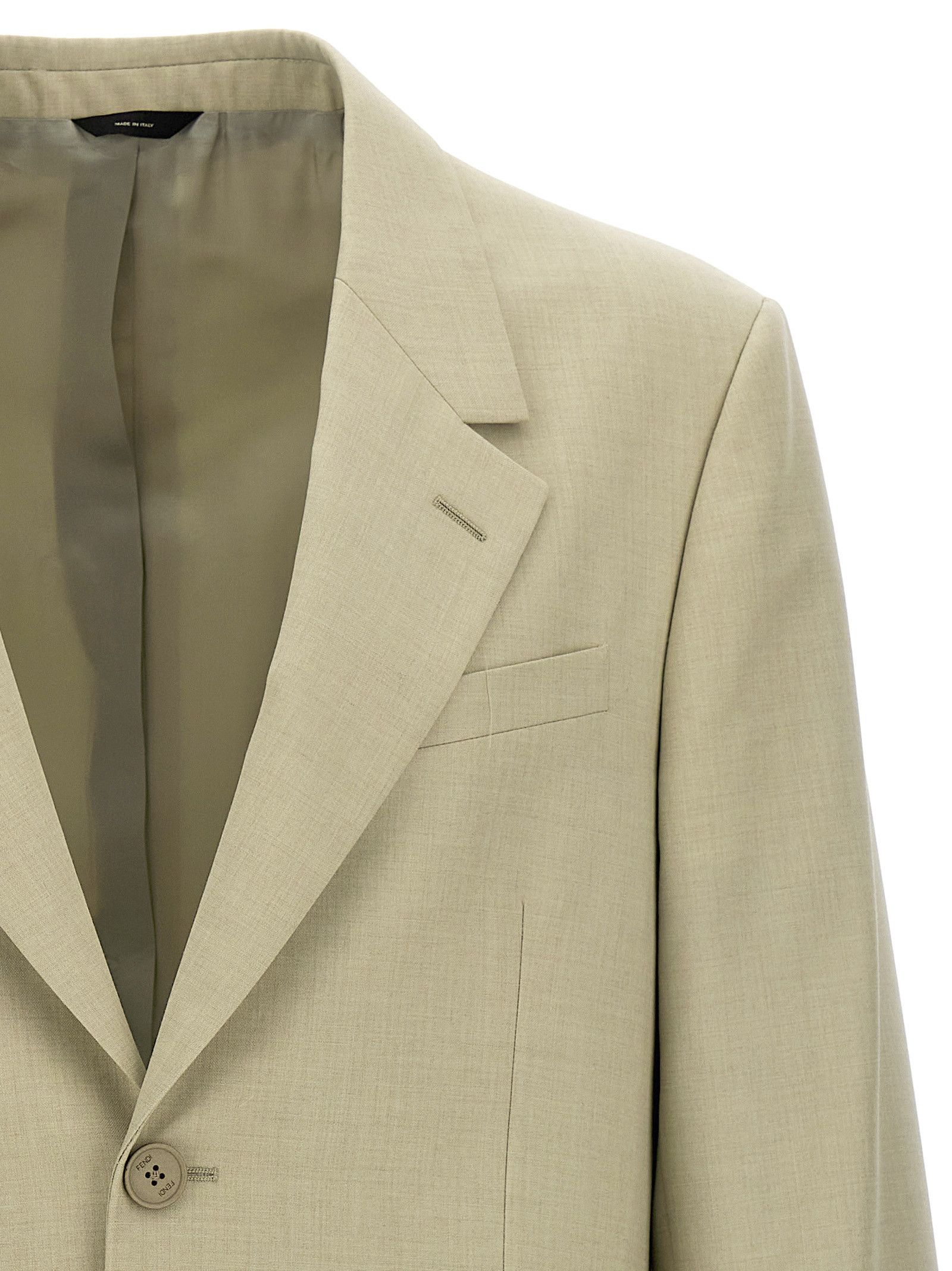 Fendi Single-Breasted Wool Blazer Size 46R - 3 Thumbnail